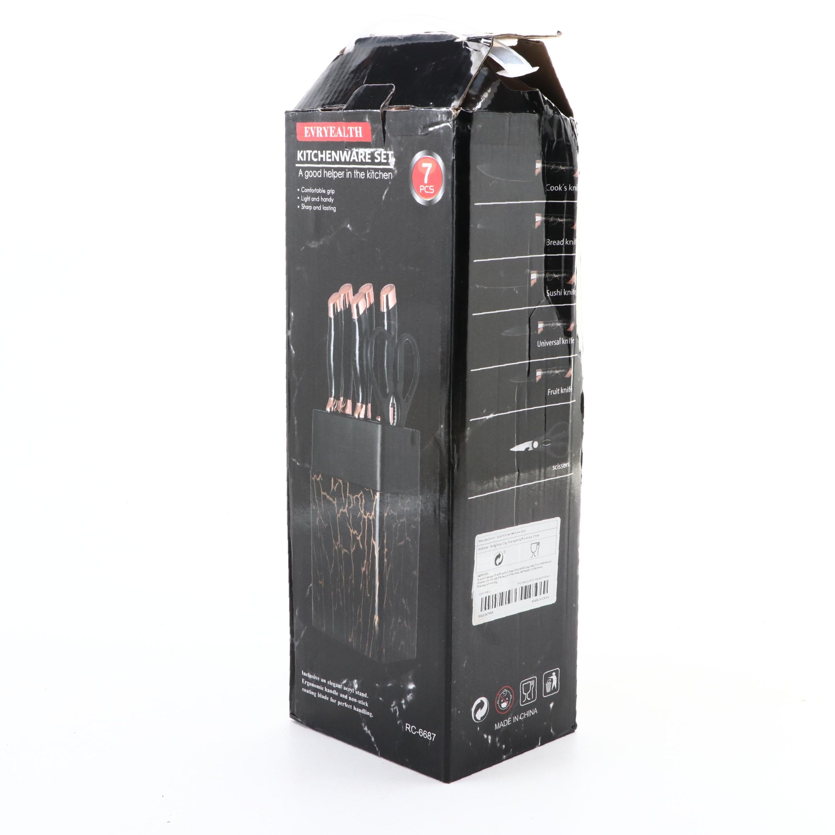 Evryealth Kitchen Knife Set with Cutlery Block