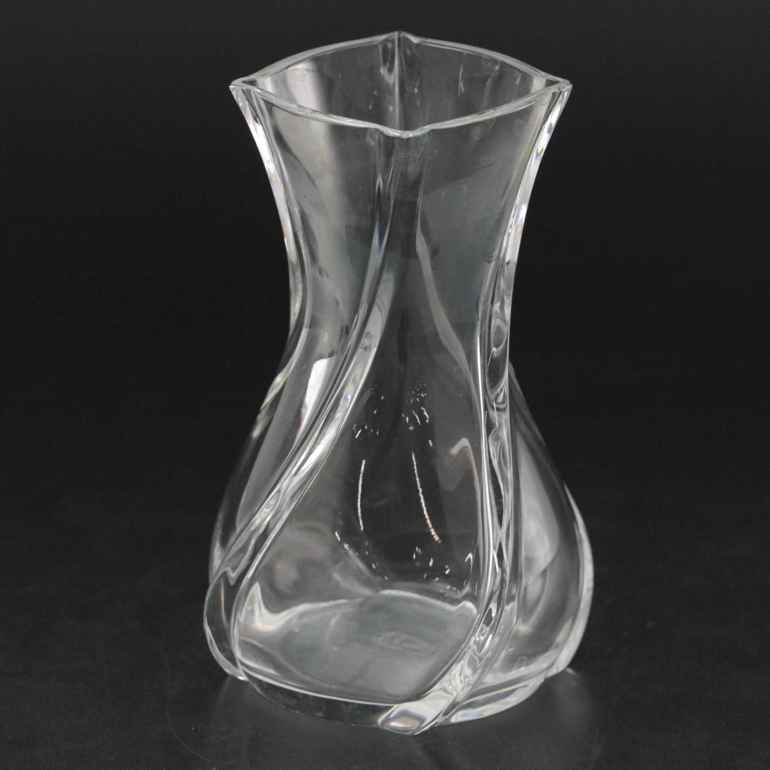 Baccarat Crystal "Serpentin" Spiral Vase