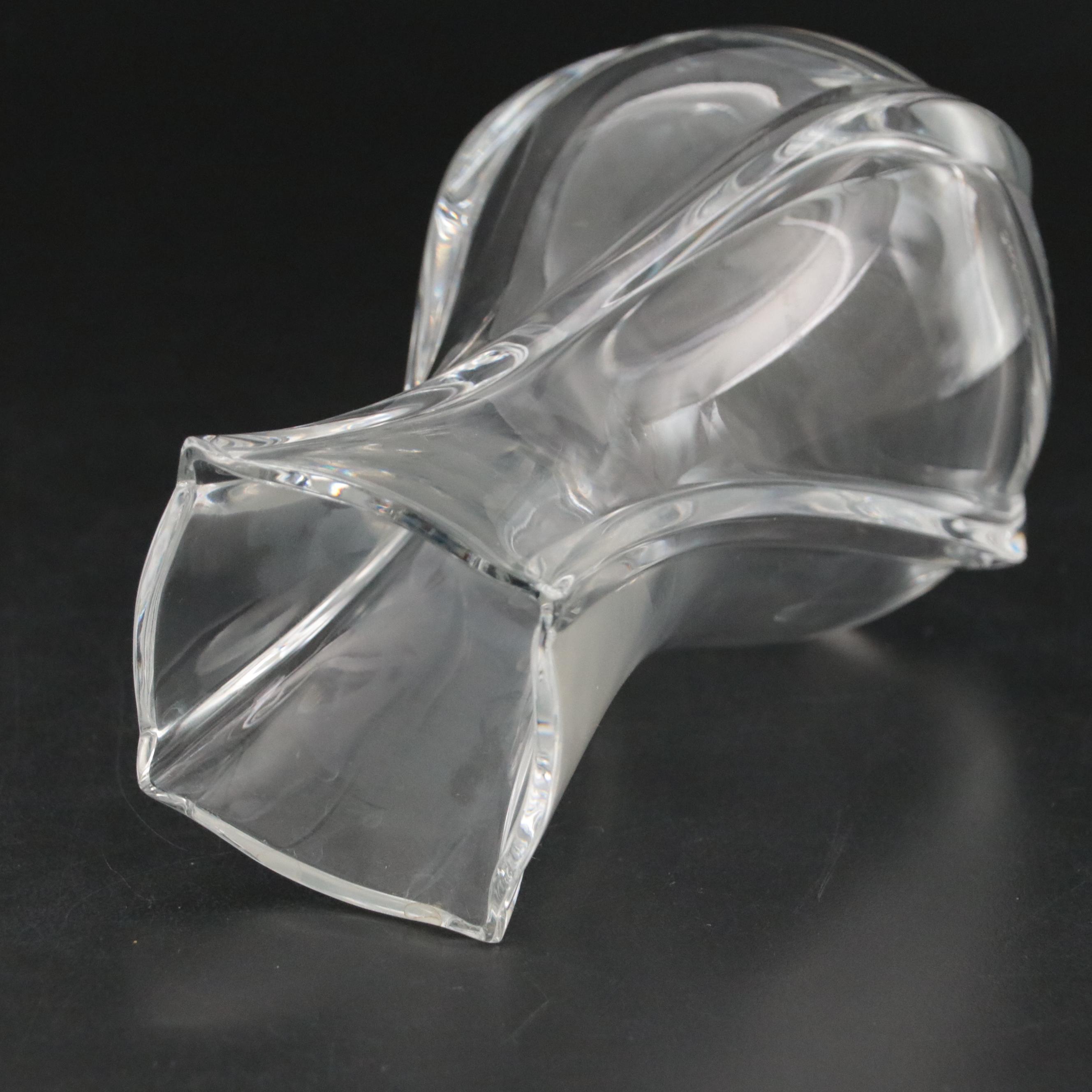 Baccarat Crystal "Serpentin" Spiral Vase