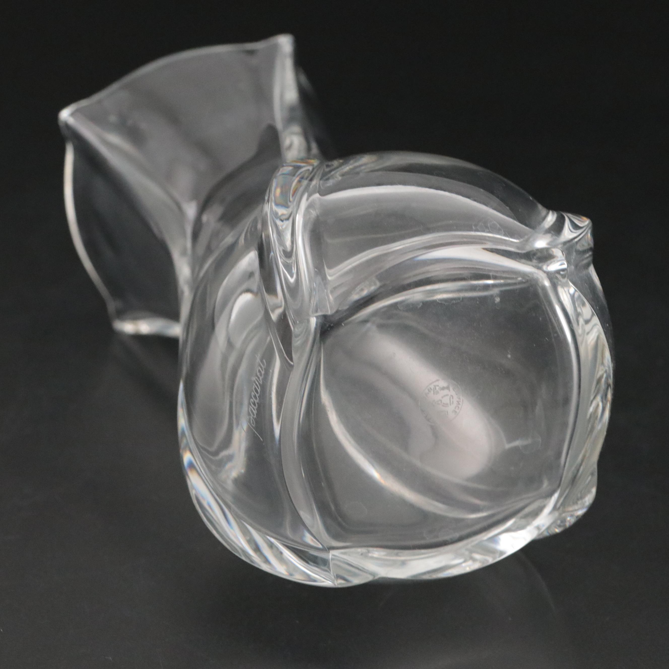 Baccarat Crystal "Serpentin" Spiral Vase
