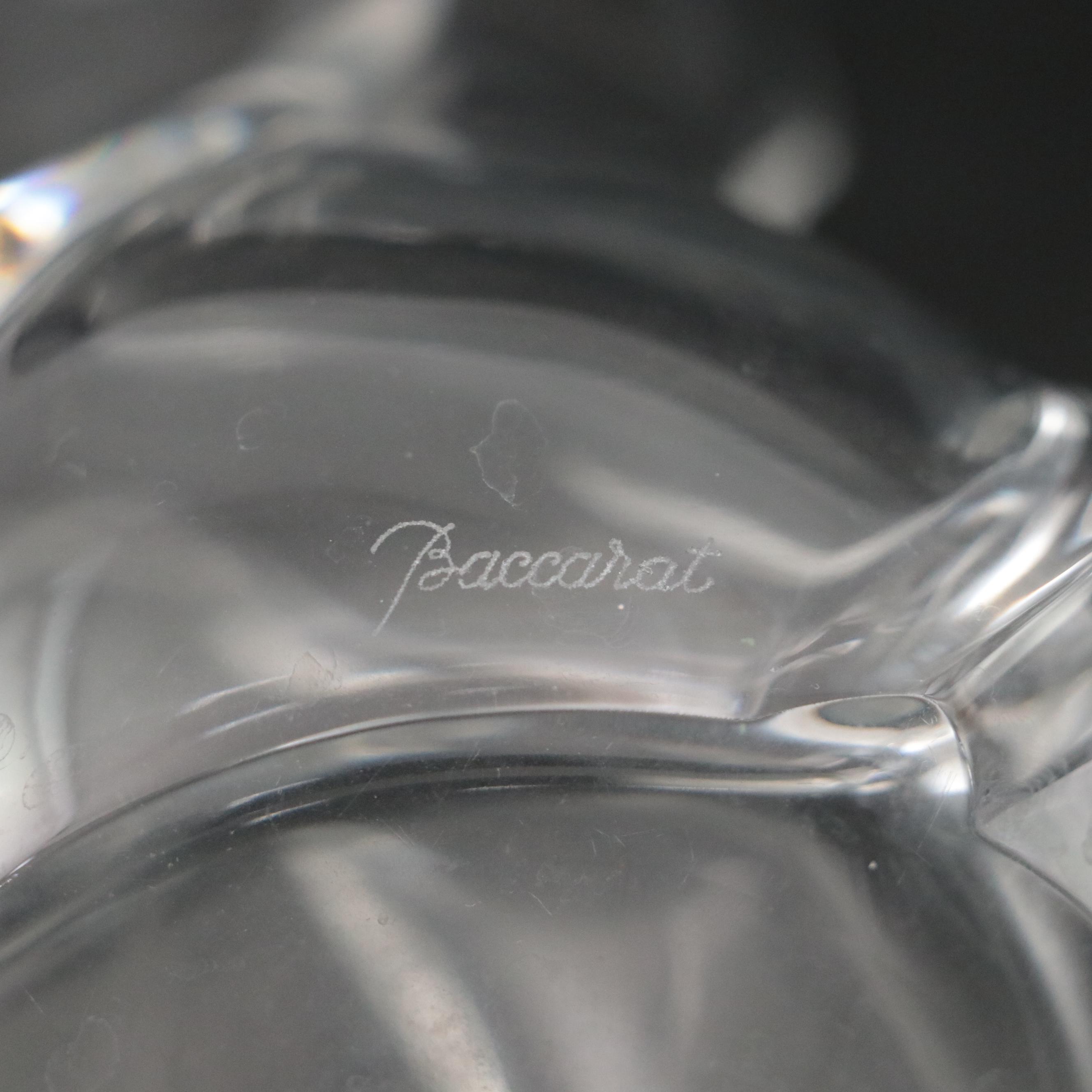 Baccarat Crystal "Serpentin" Spiral Vase