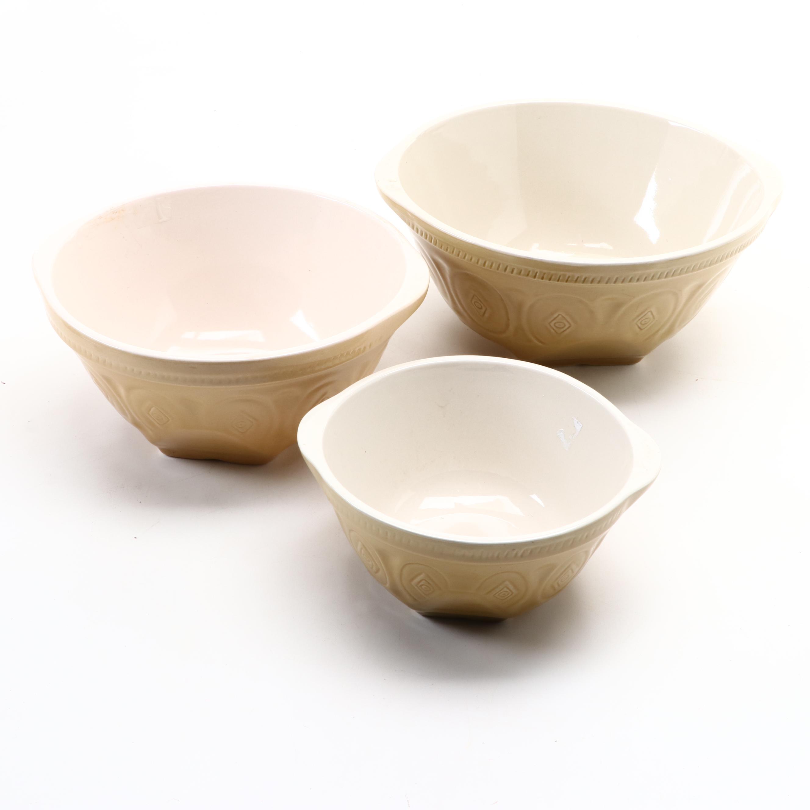 Ceramic Nesting Mixing Bowls, Mid to Late 20th Century EBTH