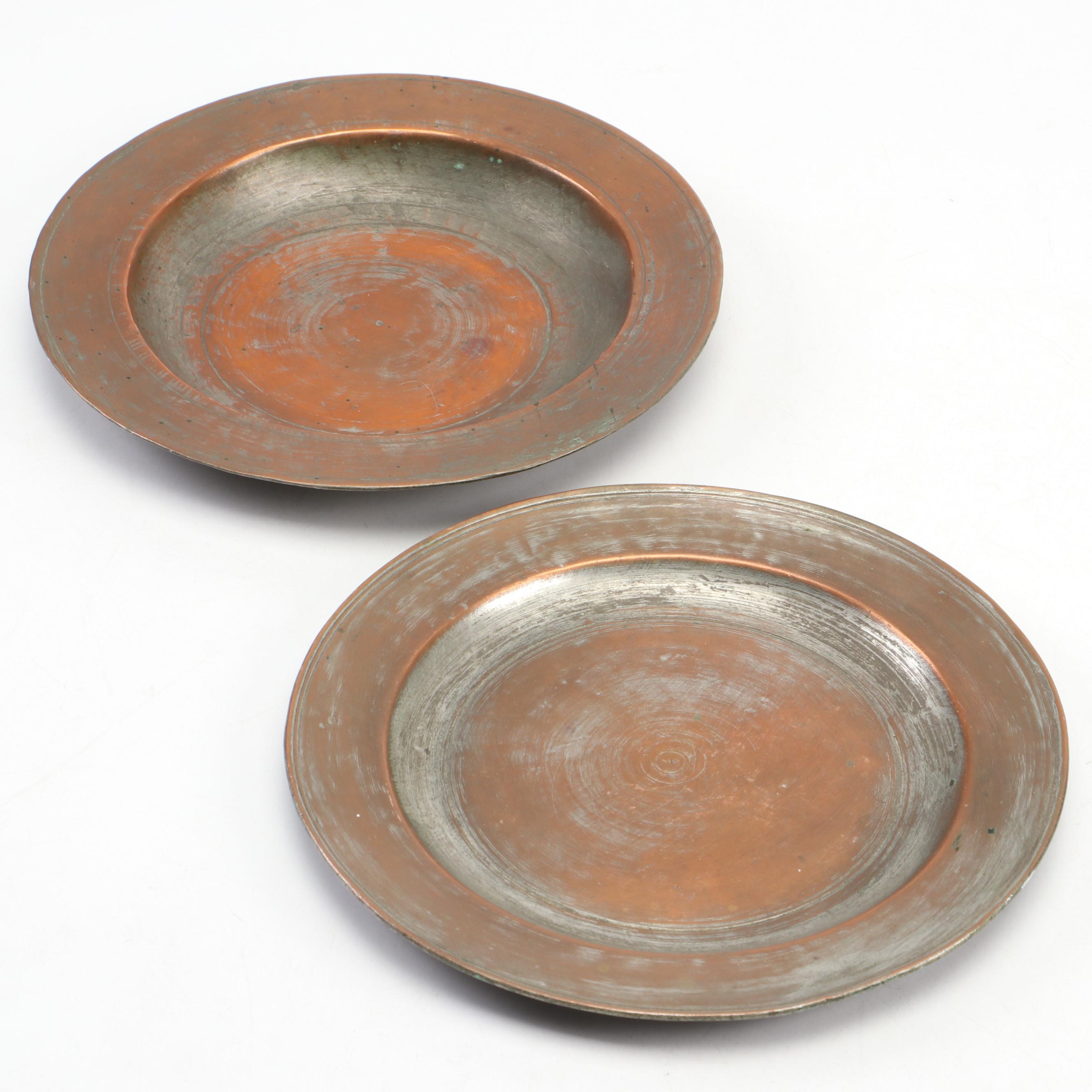 Middle Eastern Tinned Copper Plates