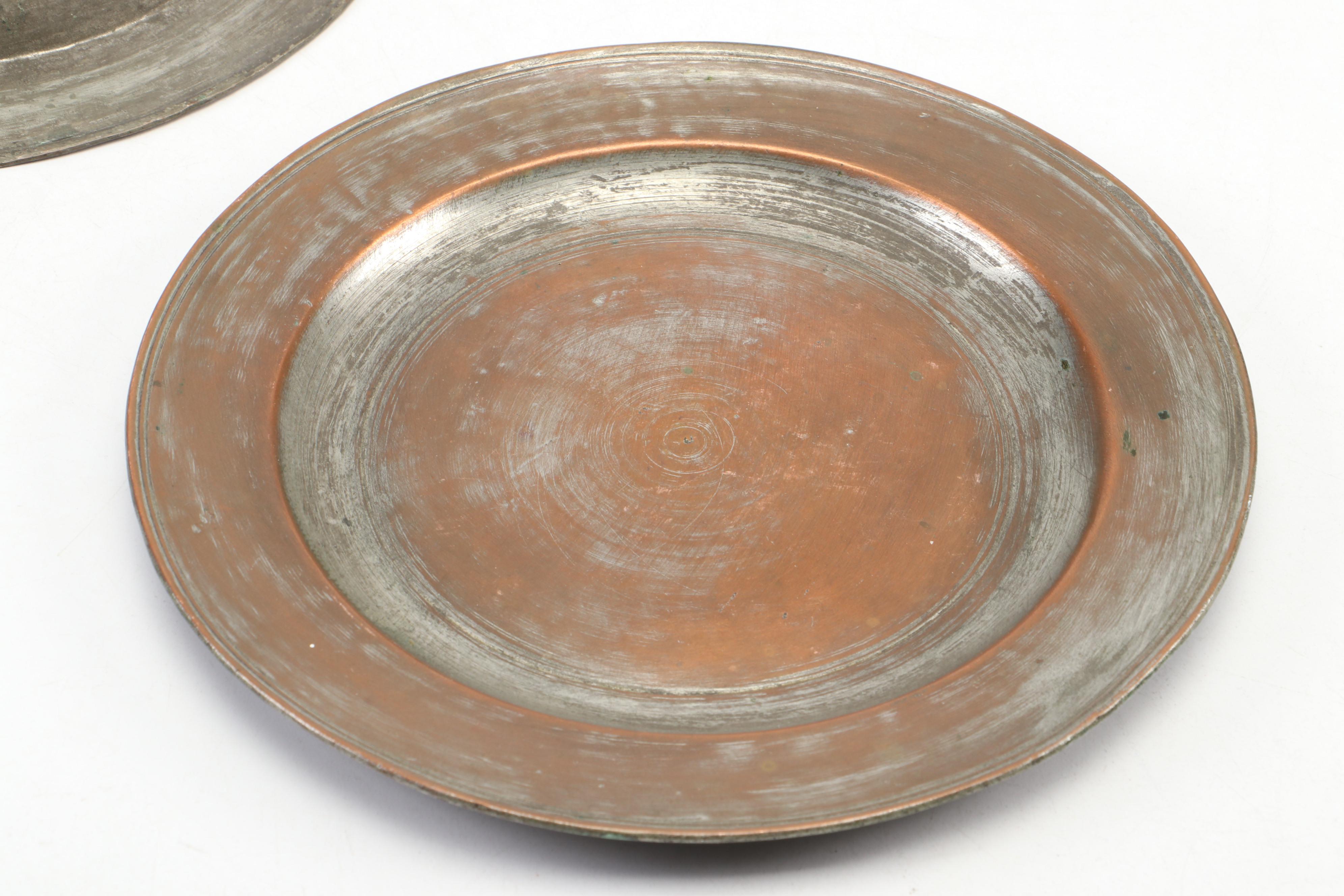Middle Eastern Tinned Copper Plates