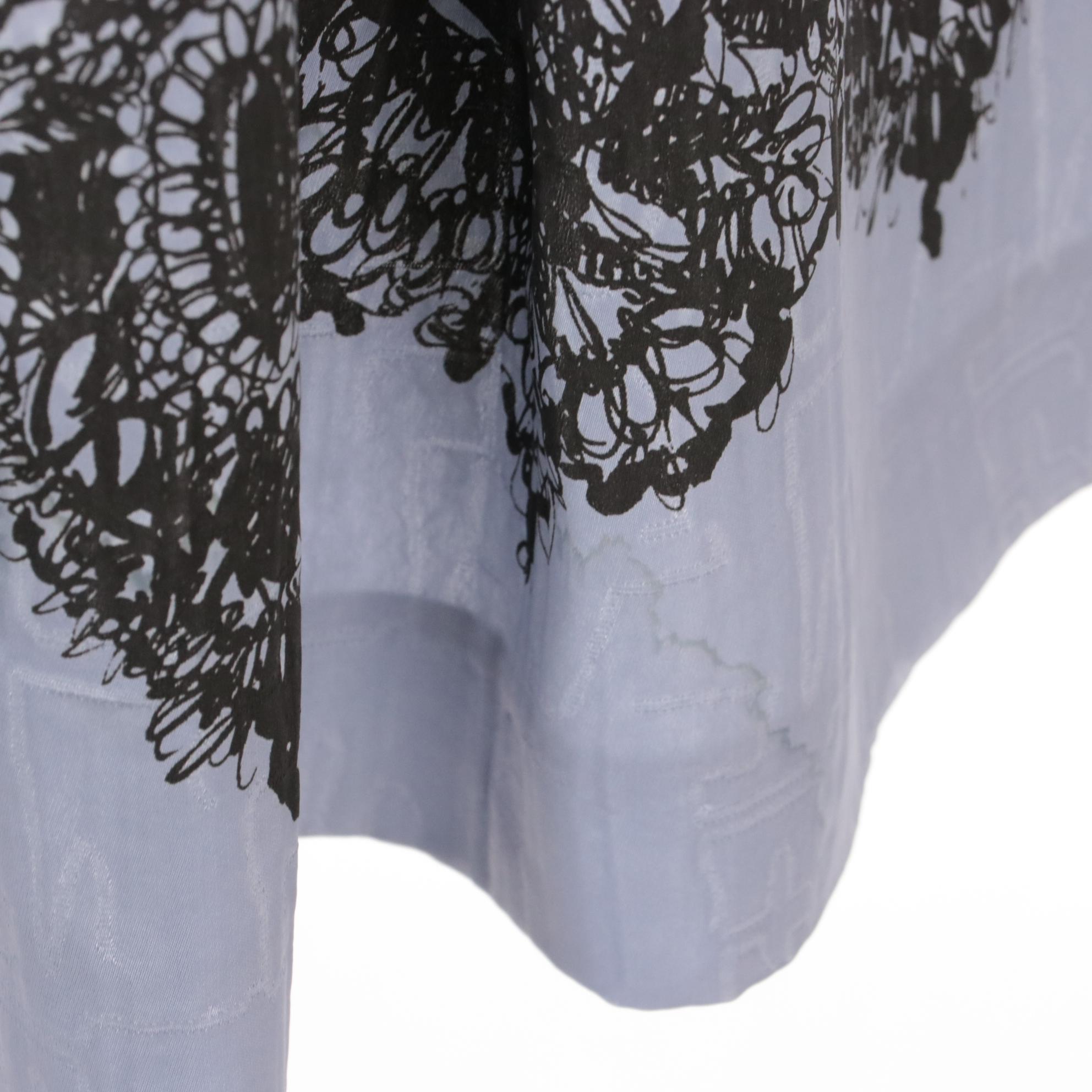 Prada Lace Print Viscose/Silk Blend Pleated Sleeveless Dress, Circa 2011