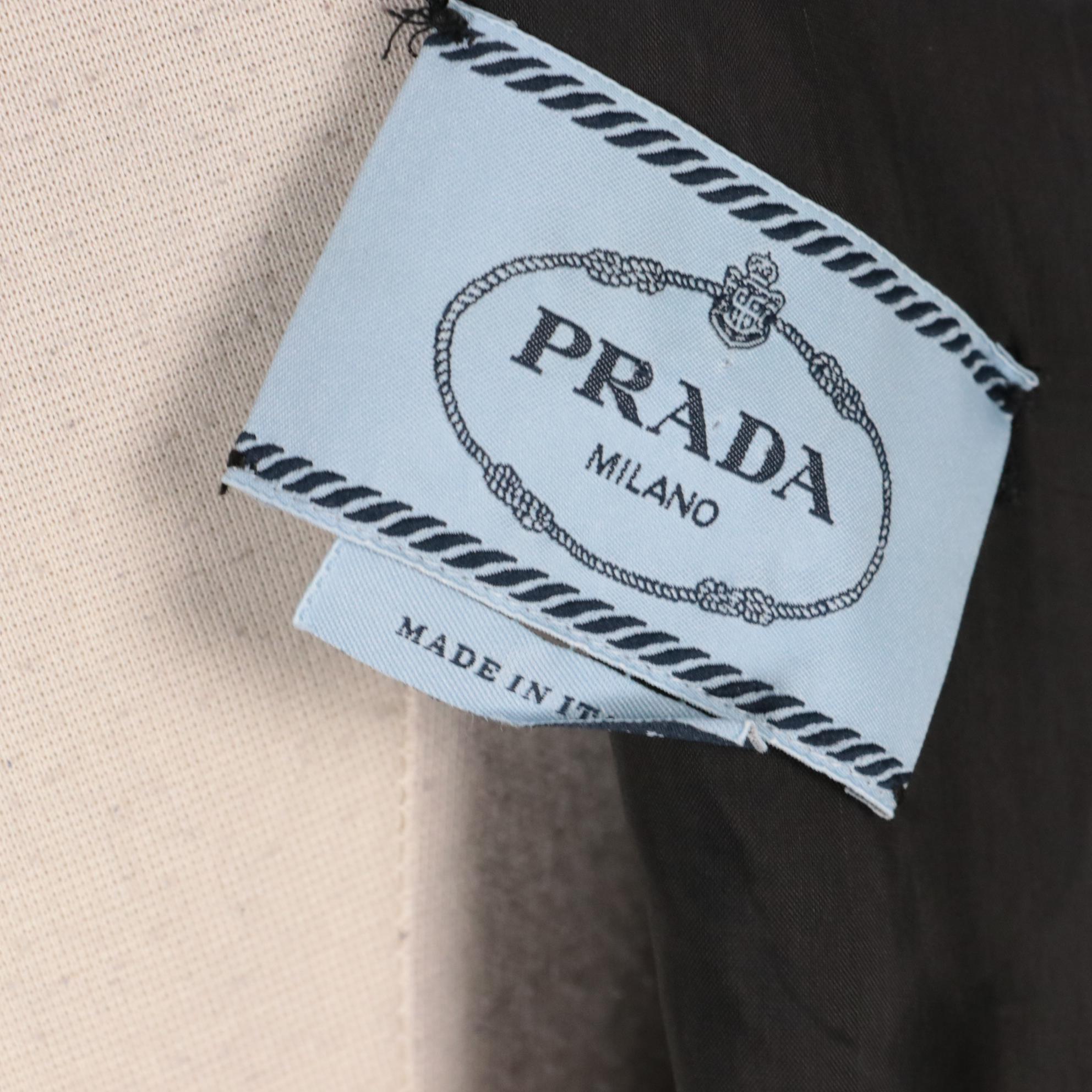 Prada Lace Print Viscose/Silk Blend Pleated Sleeveless Dress, Circa 2011