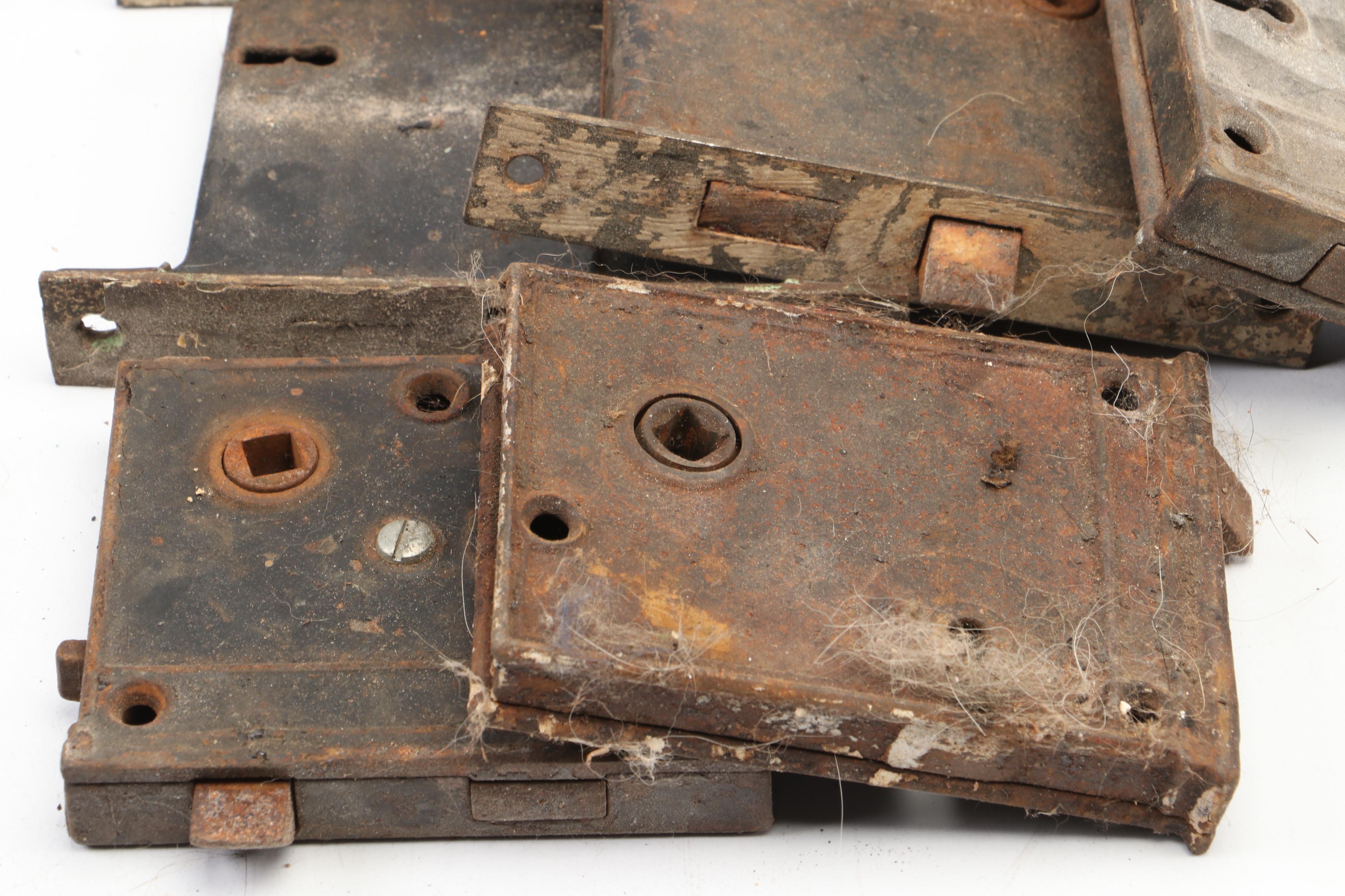 Salvaged Victorian Door Knobs and Mortise Locks, Late 19th/ Early 20th Century