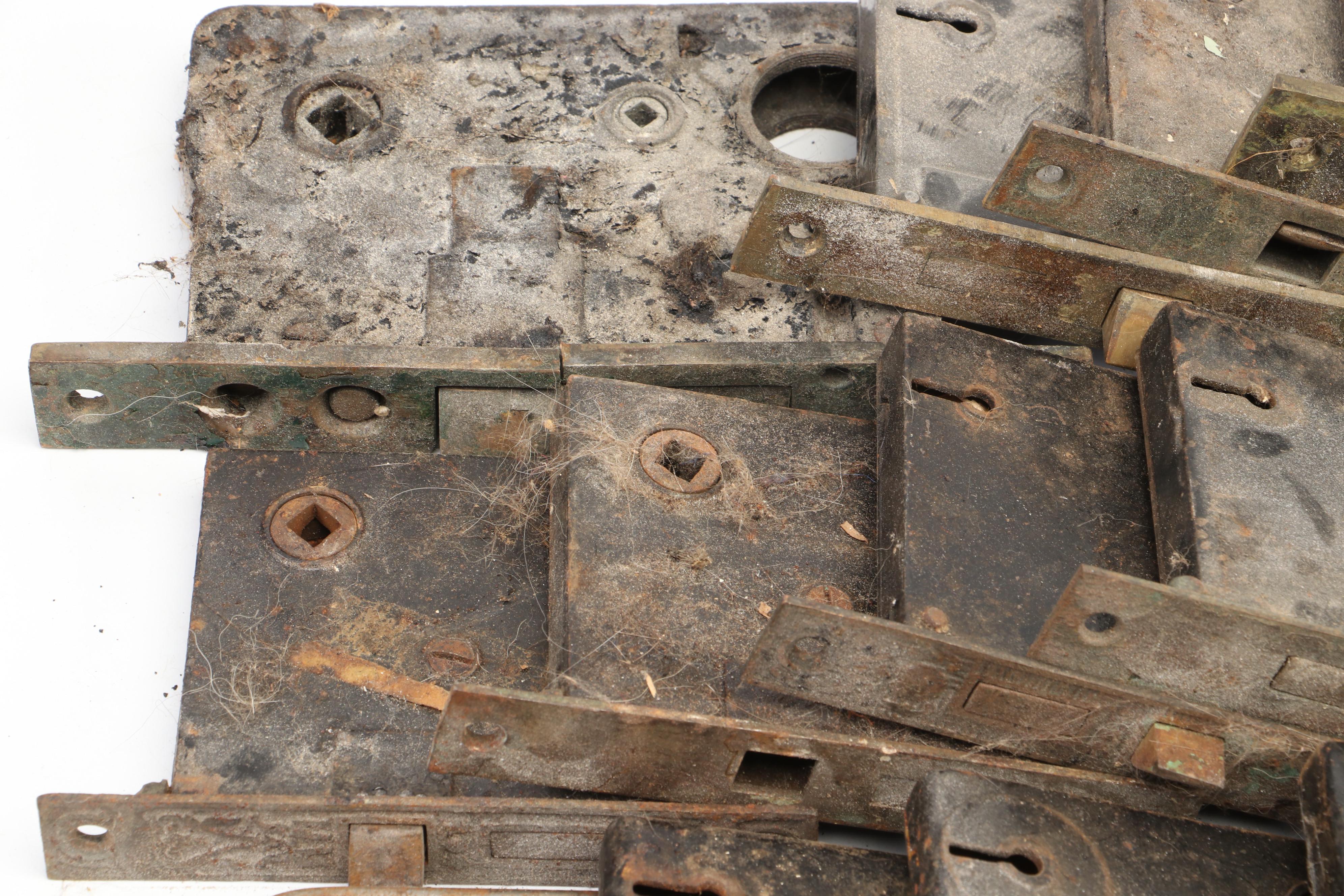 Salvaged Victorian Door Knobs and Mortise Locks, Late 19th/ Early 20th Century