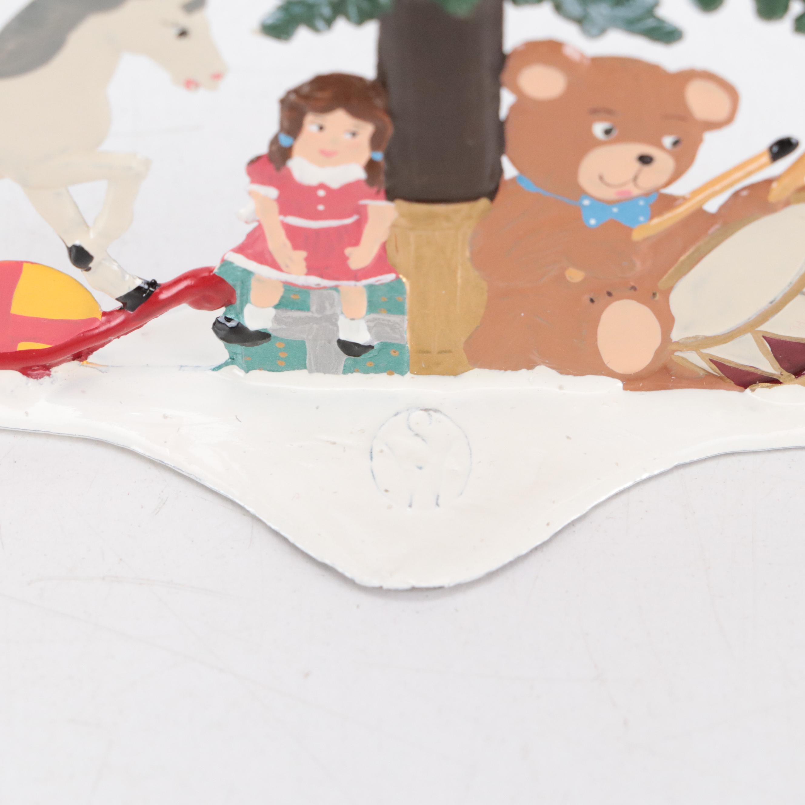 Wilhelm-Schweizer Enameled Bavarian Pewter Table Top Christmas Ornaments