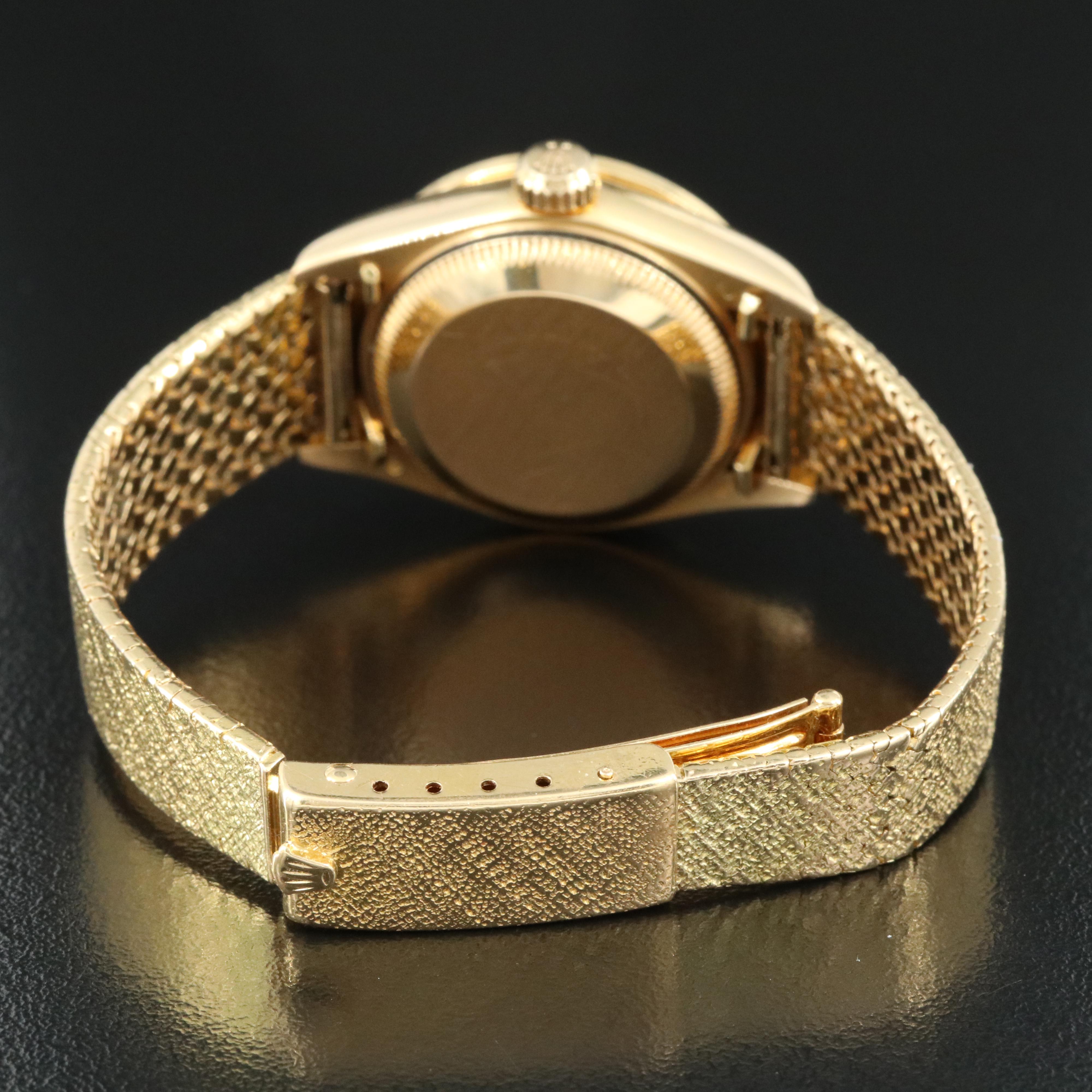 1986 Rolex Custom Diamond Case and 18K Bracelet Watch