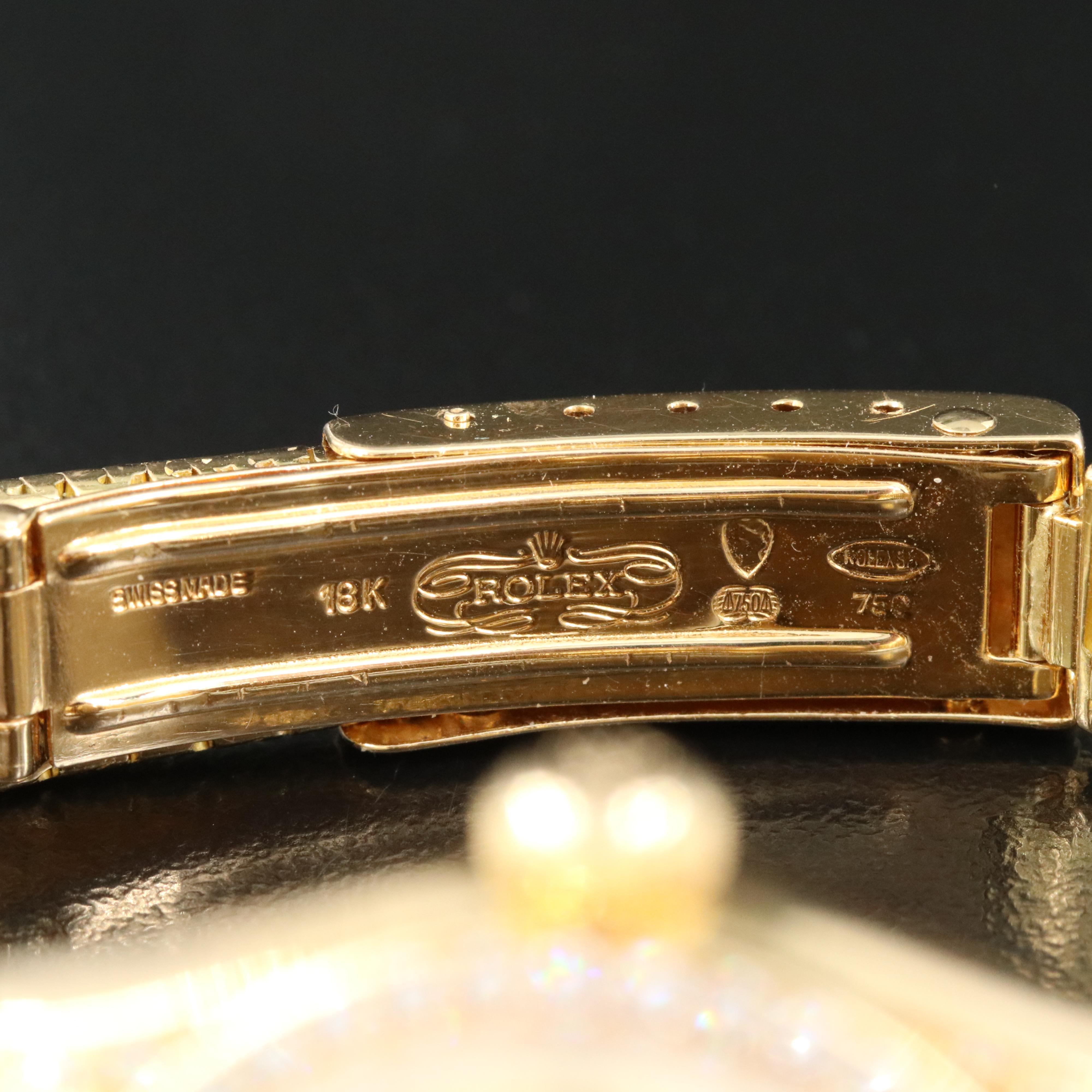 1986 Rolex Custom Diamond Case and 18K Bracelet Watch