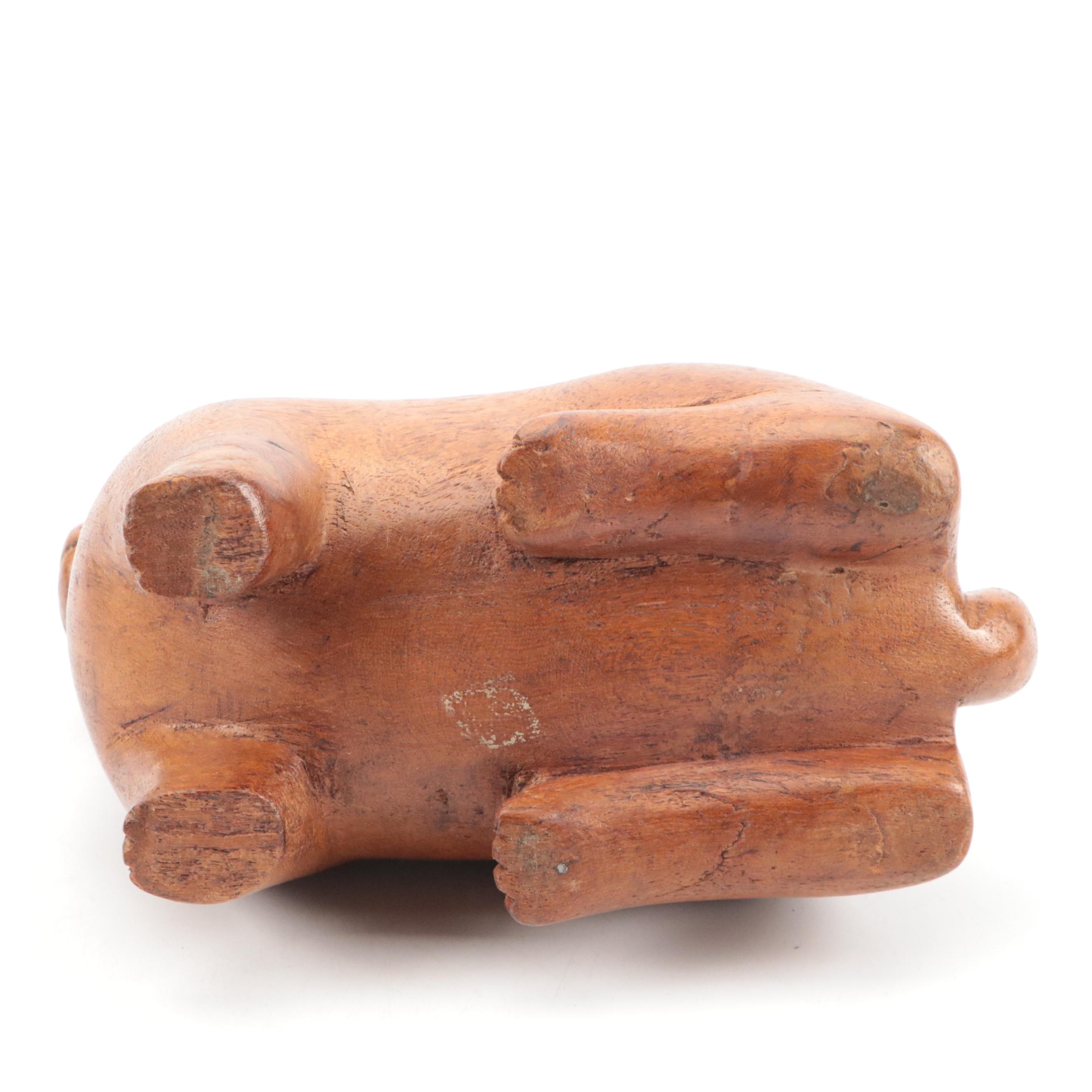 Hand-Carved Jacaranda Wood Bird Figurine with Carved and Turned Wooden Boxes