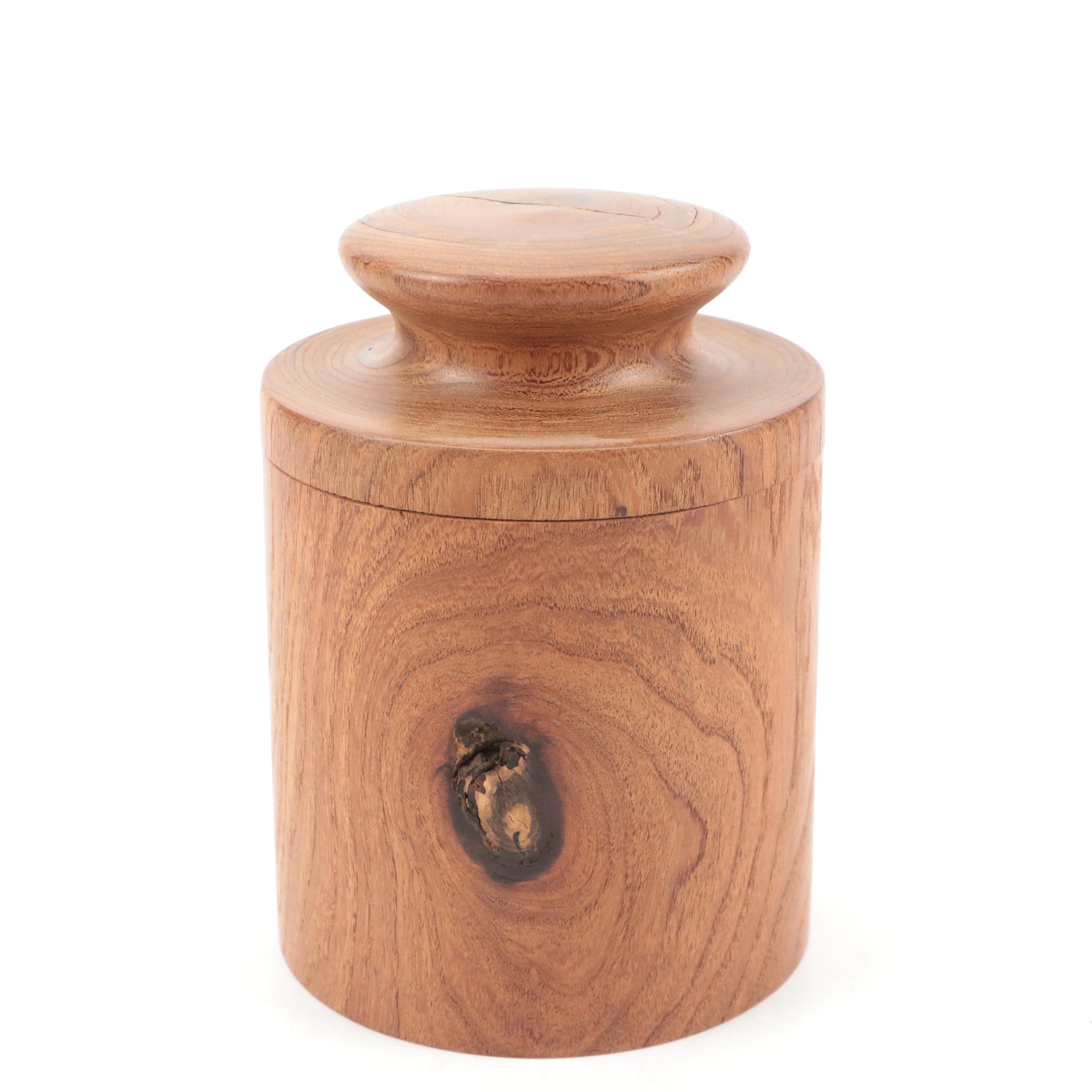 Hand-Carved Jacaranda Wood Bird Figurine with Carved and Turned Wooden Boxes