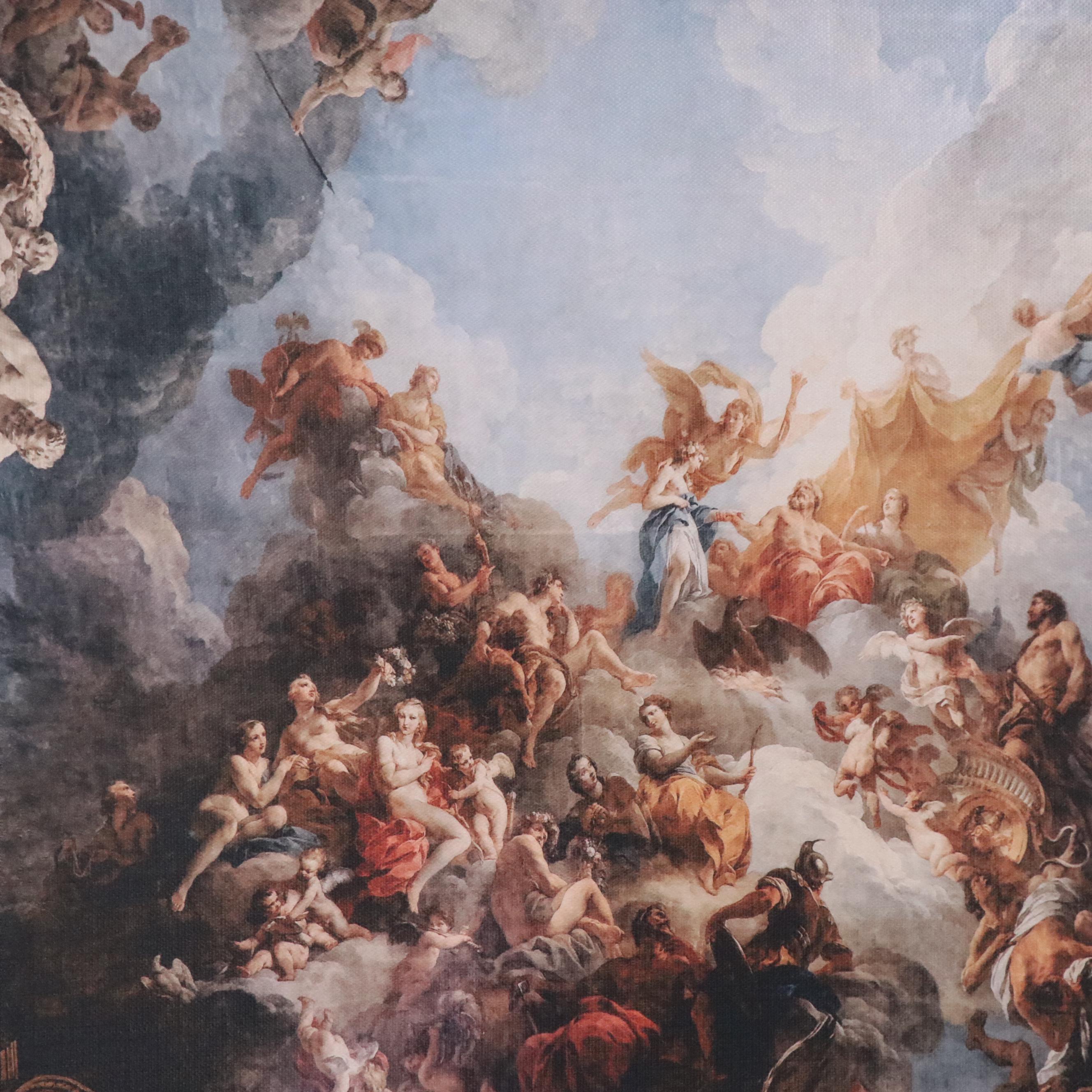 Printed Textile After François Lemoyne "The Apotheosis of Hercules"