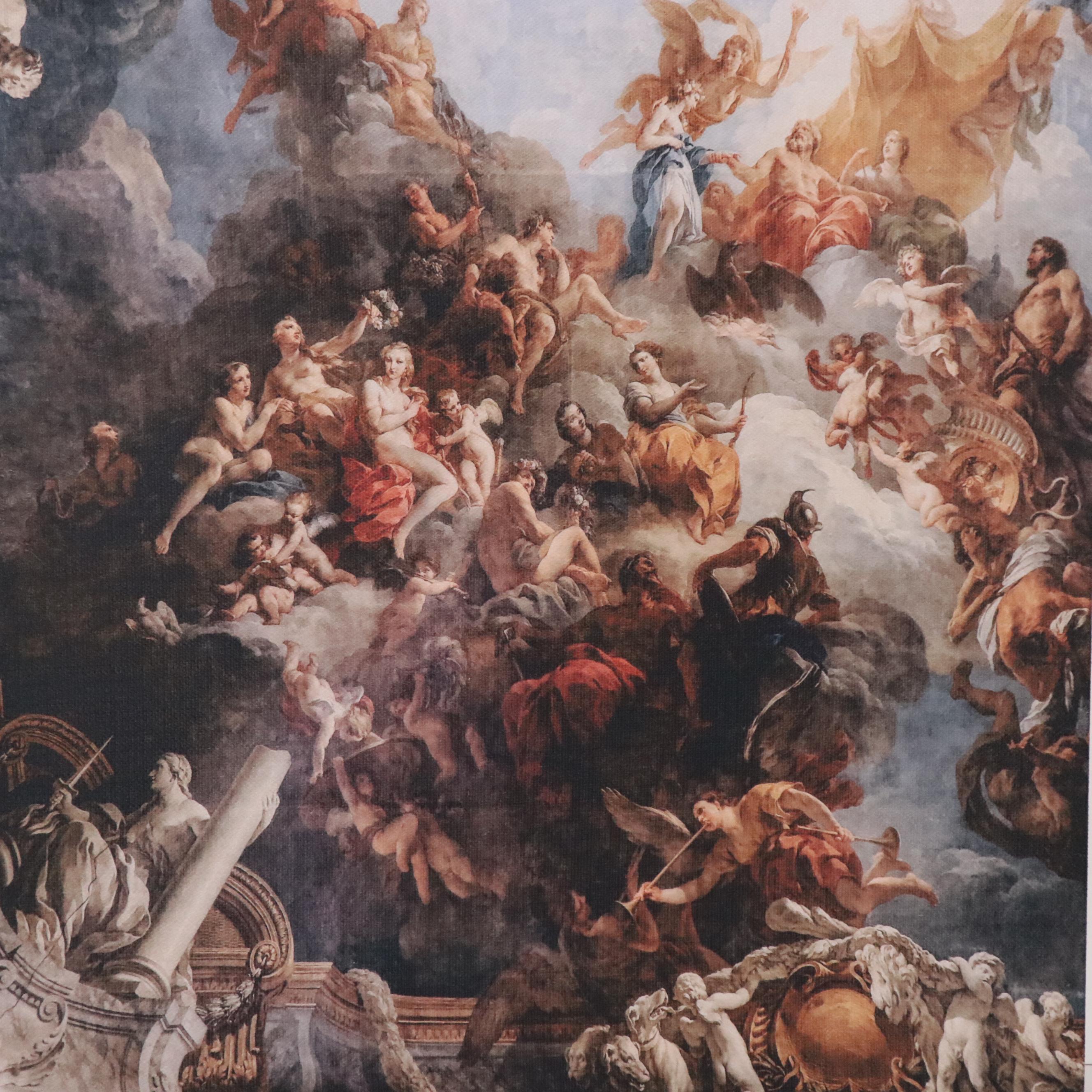 Printed Textile After François Lemoyne "The Apotheosis of Hercules"