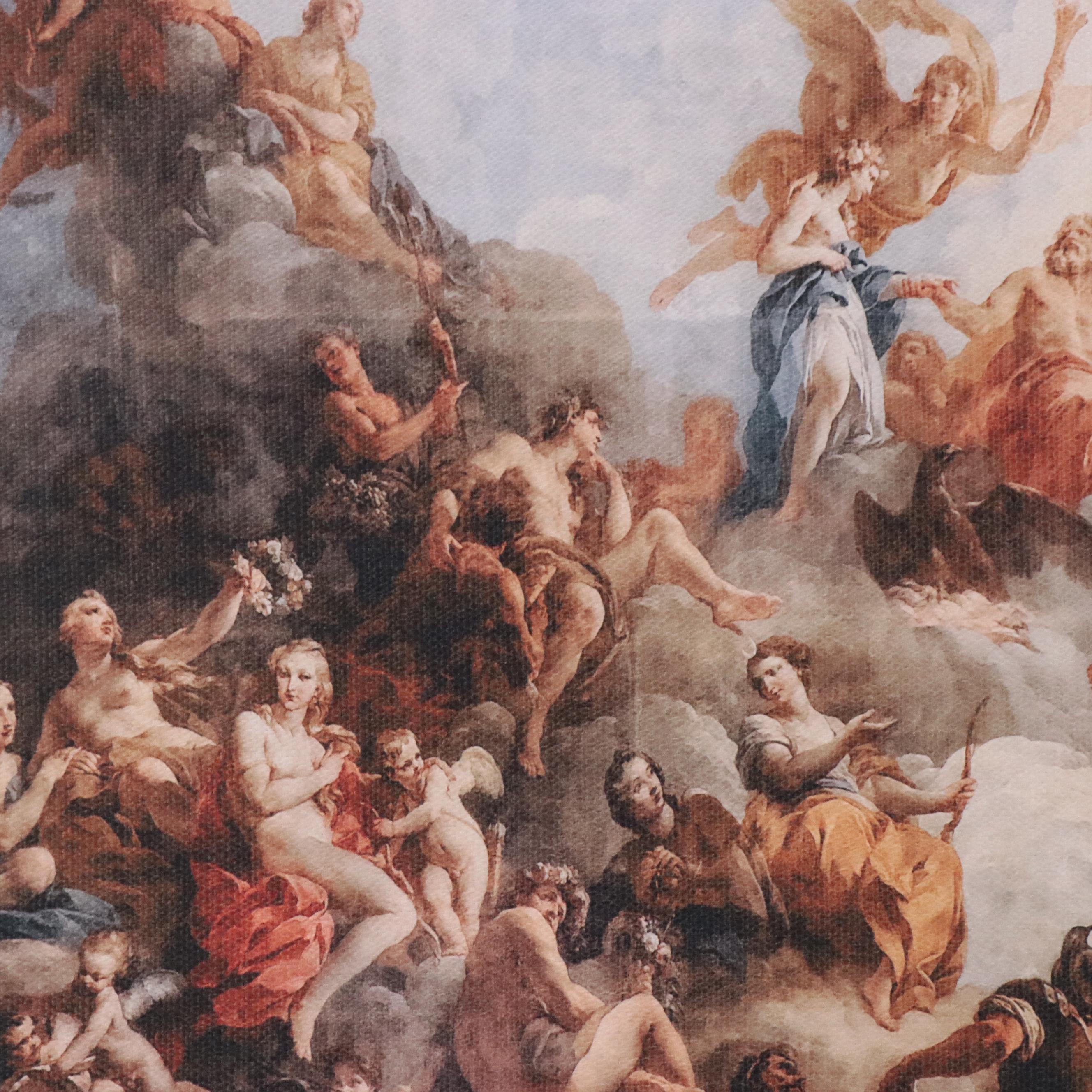 Printed Textile After François Lemoyne "The Apotheosis of Hercules"