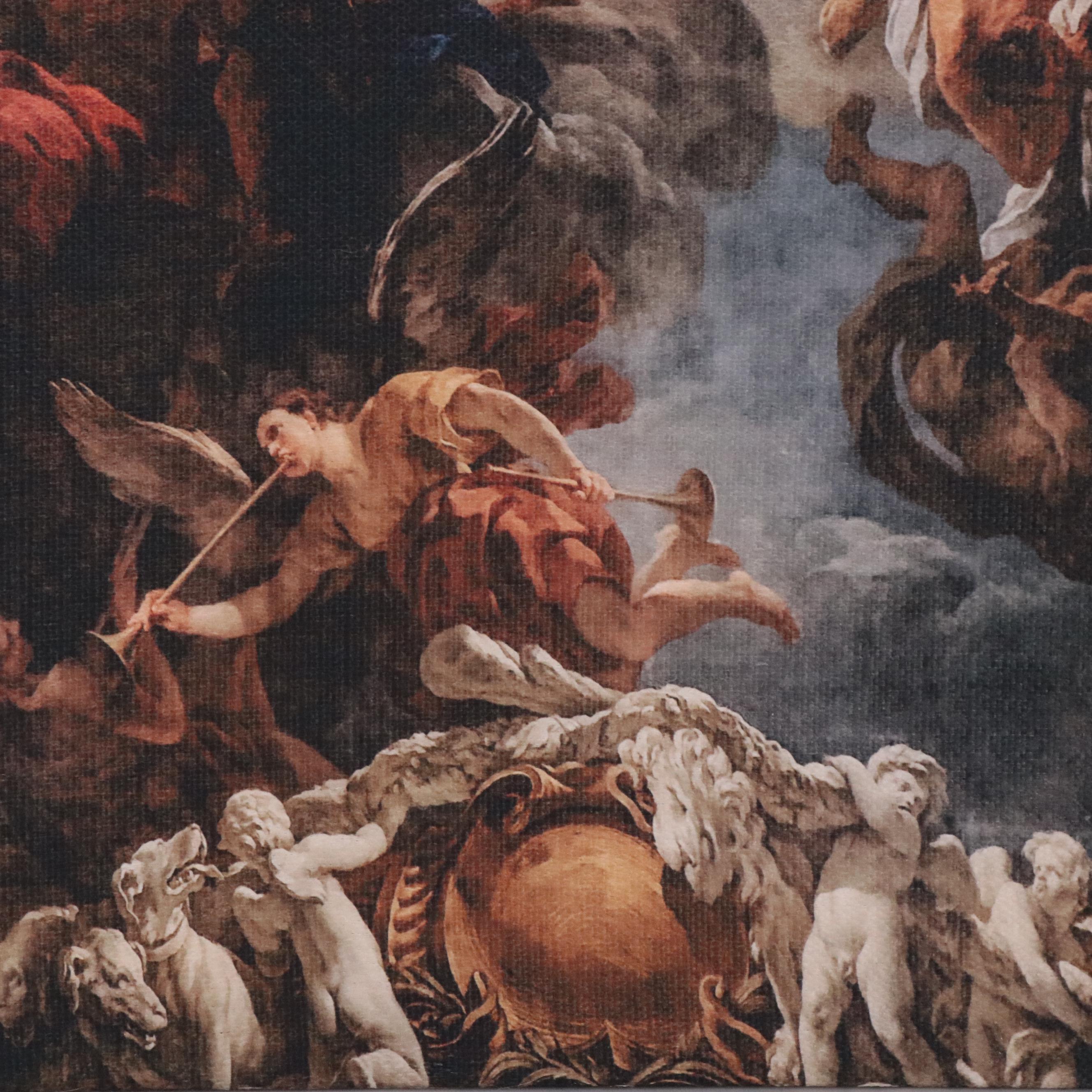 Printed Textile After François Lemoyne "The Apotheosis of Hercules"