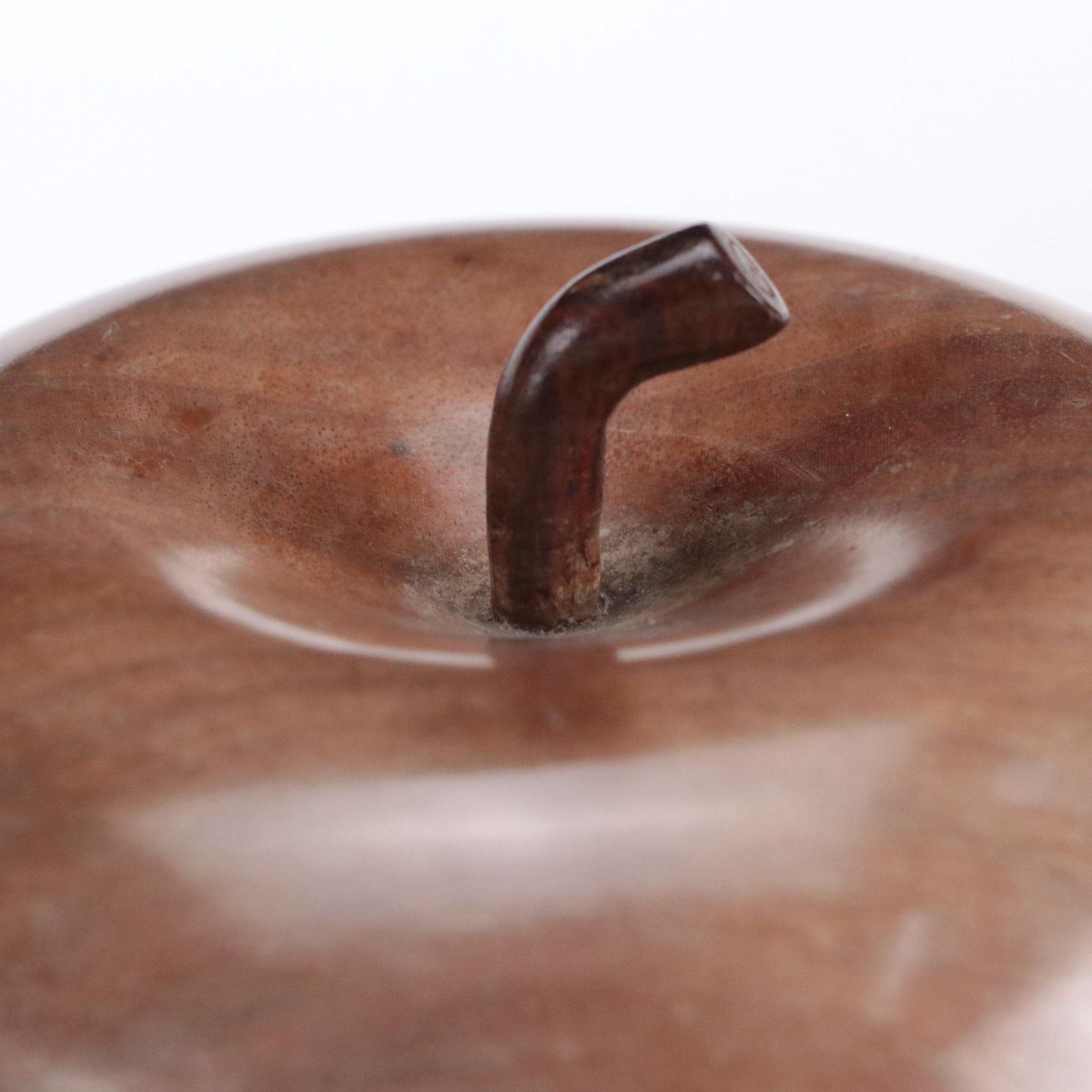 Fruitwood Treenware Apple Shaped Tea Caddy