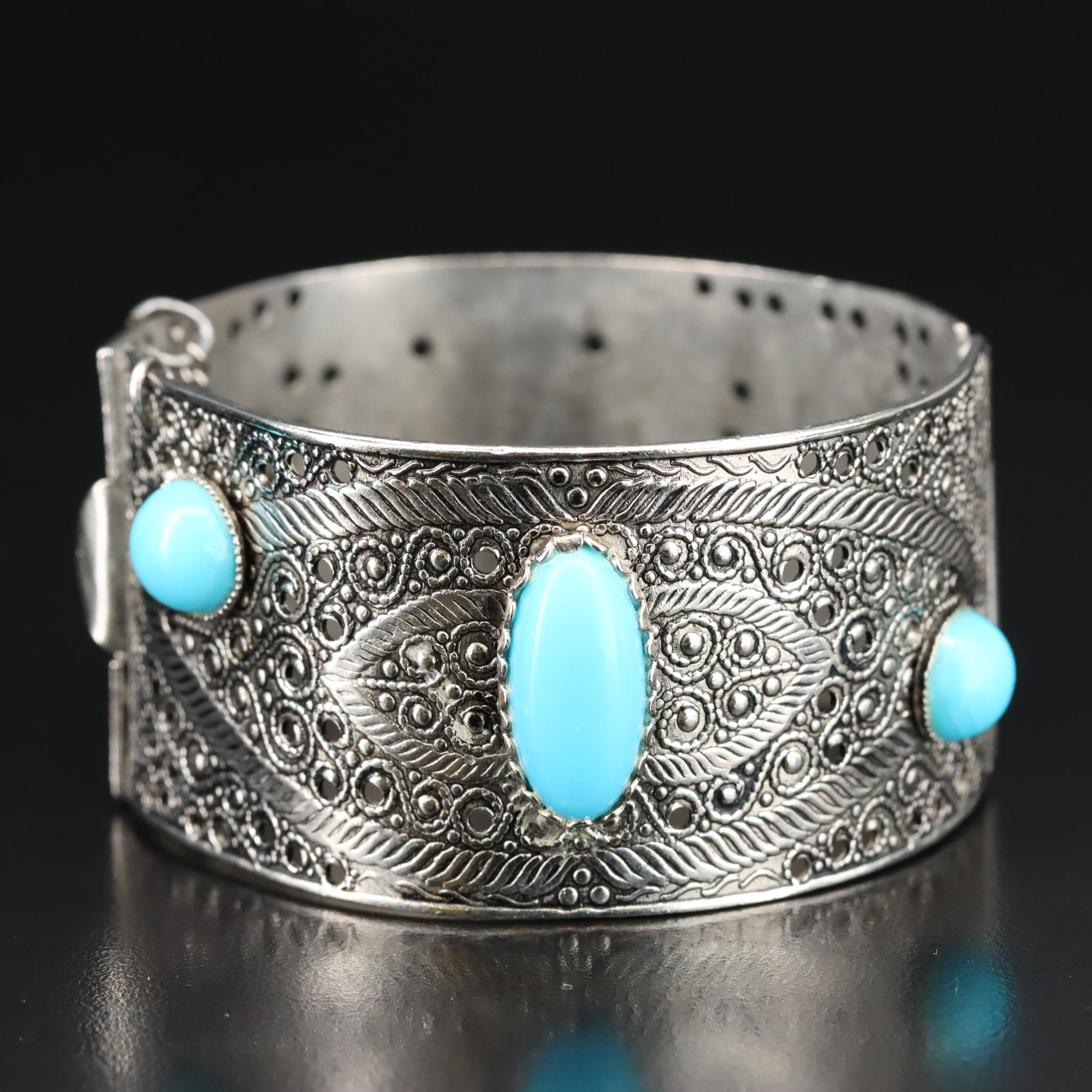 Imitation Turquoise Cuff Bracelet
