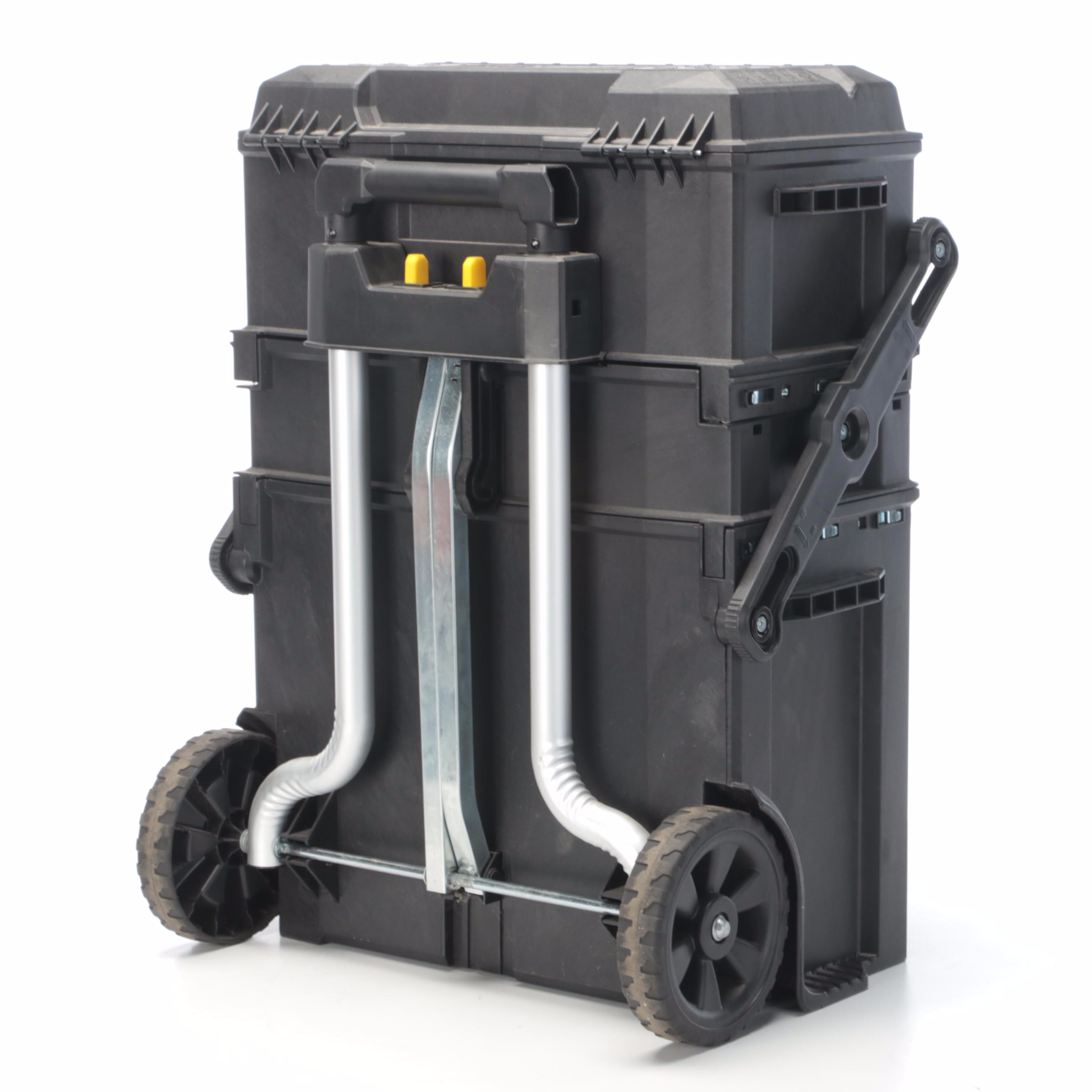 Stanley Fat Max Black Plastic Portable Tool Storage Box with Assorted Tools