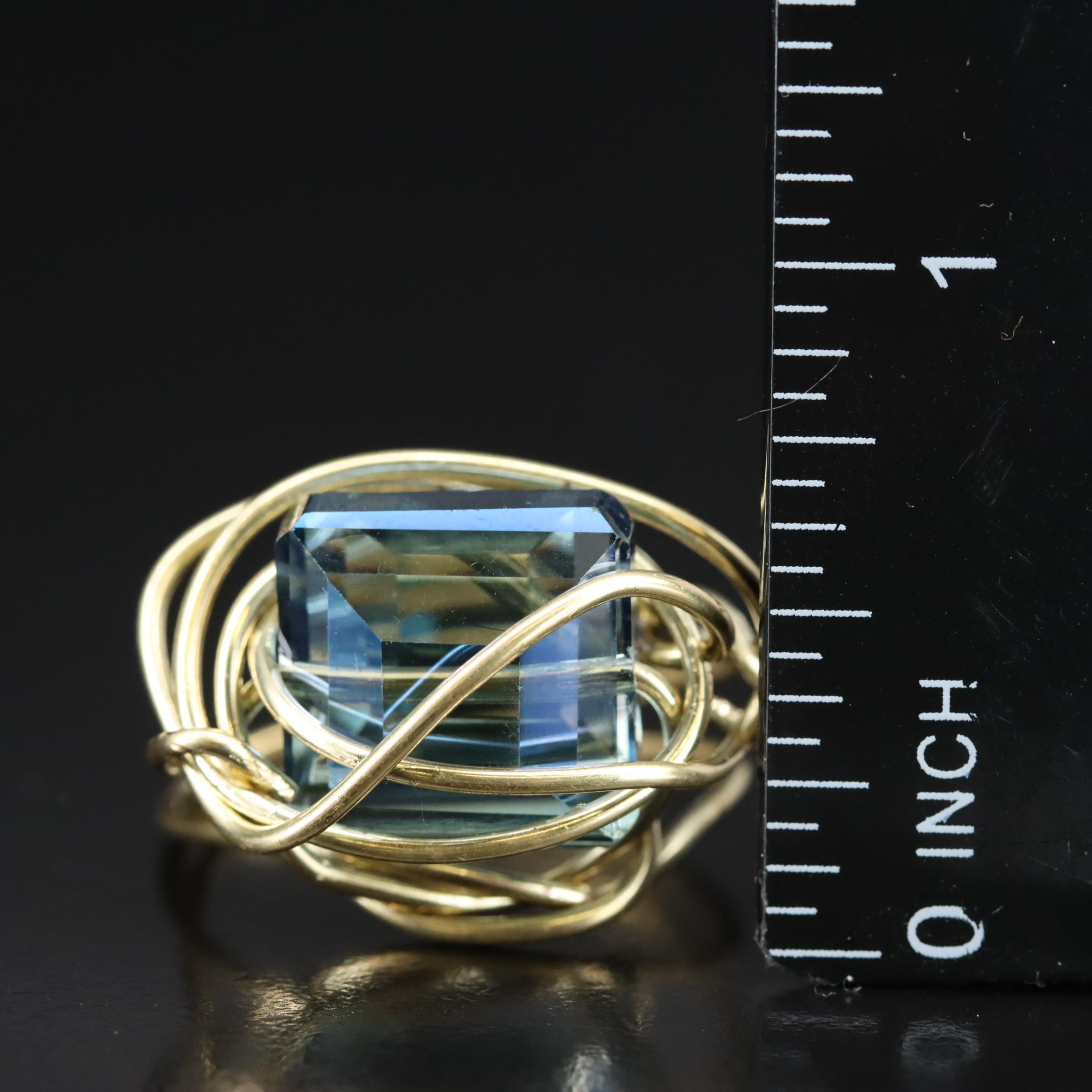 Wire Wrap Glass Ring