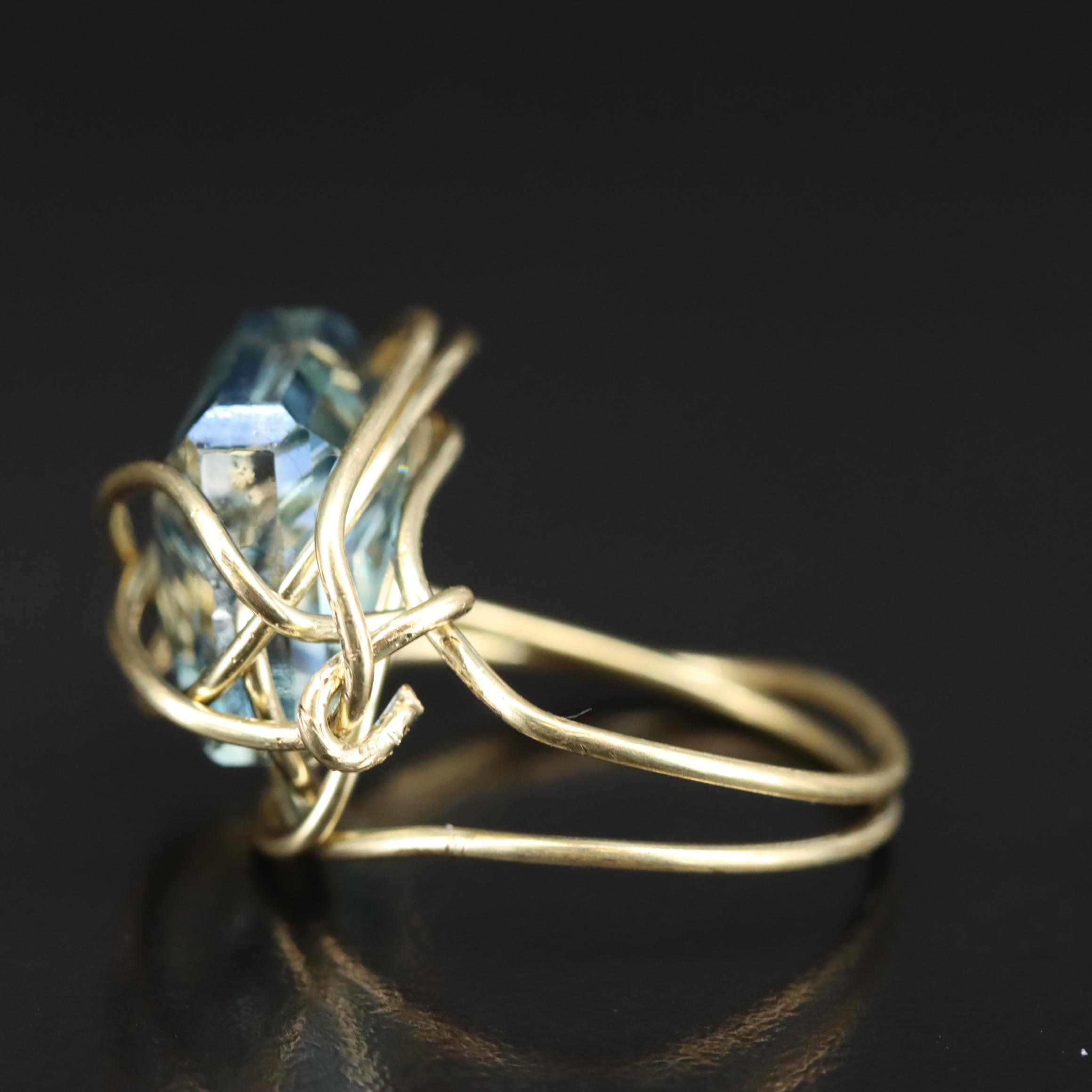 Wire Wrap Glass Ring