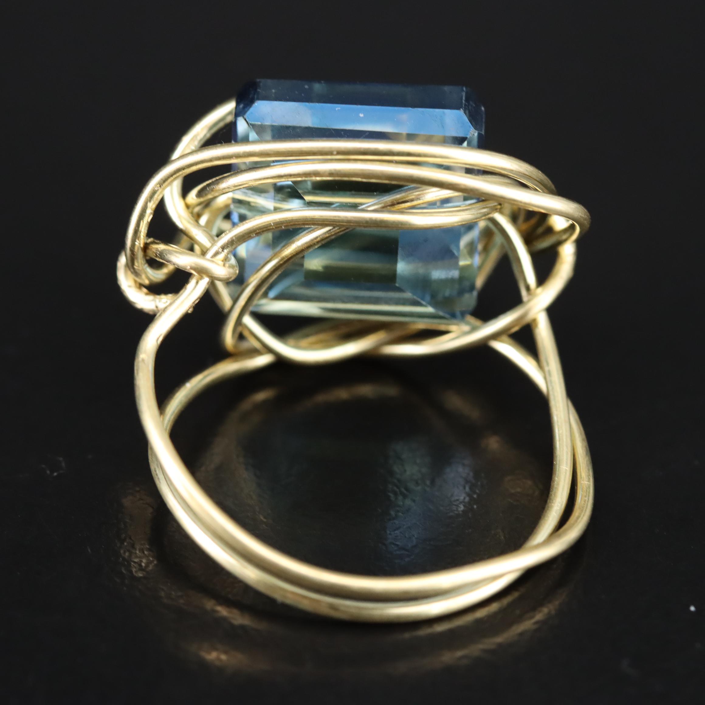 Wire Wrap Glass Ring