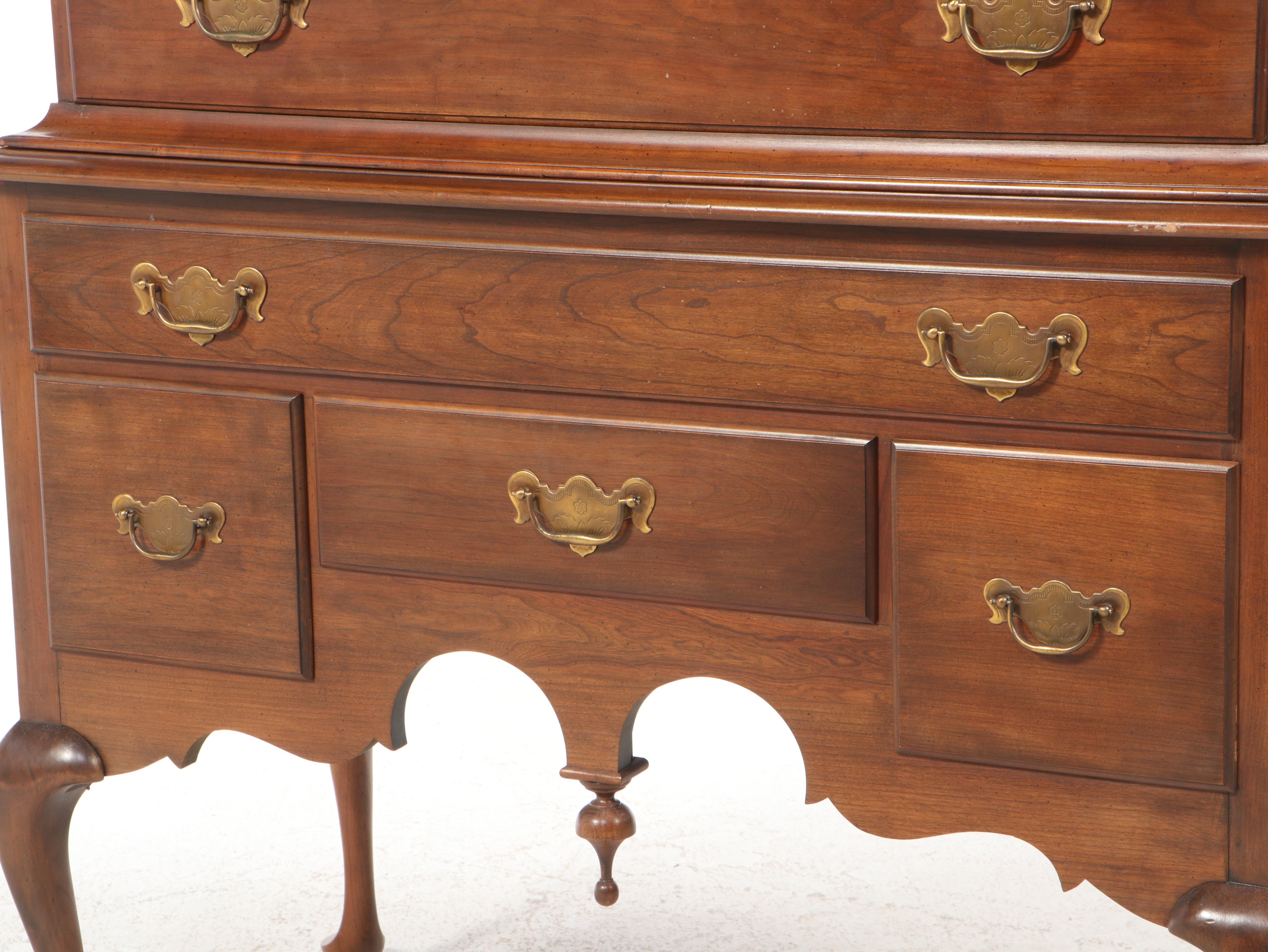 Pennsylvania House Queen Anne Style Cherrywood Highboy Chest