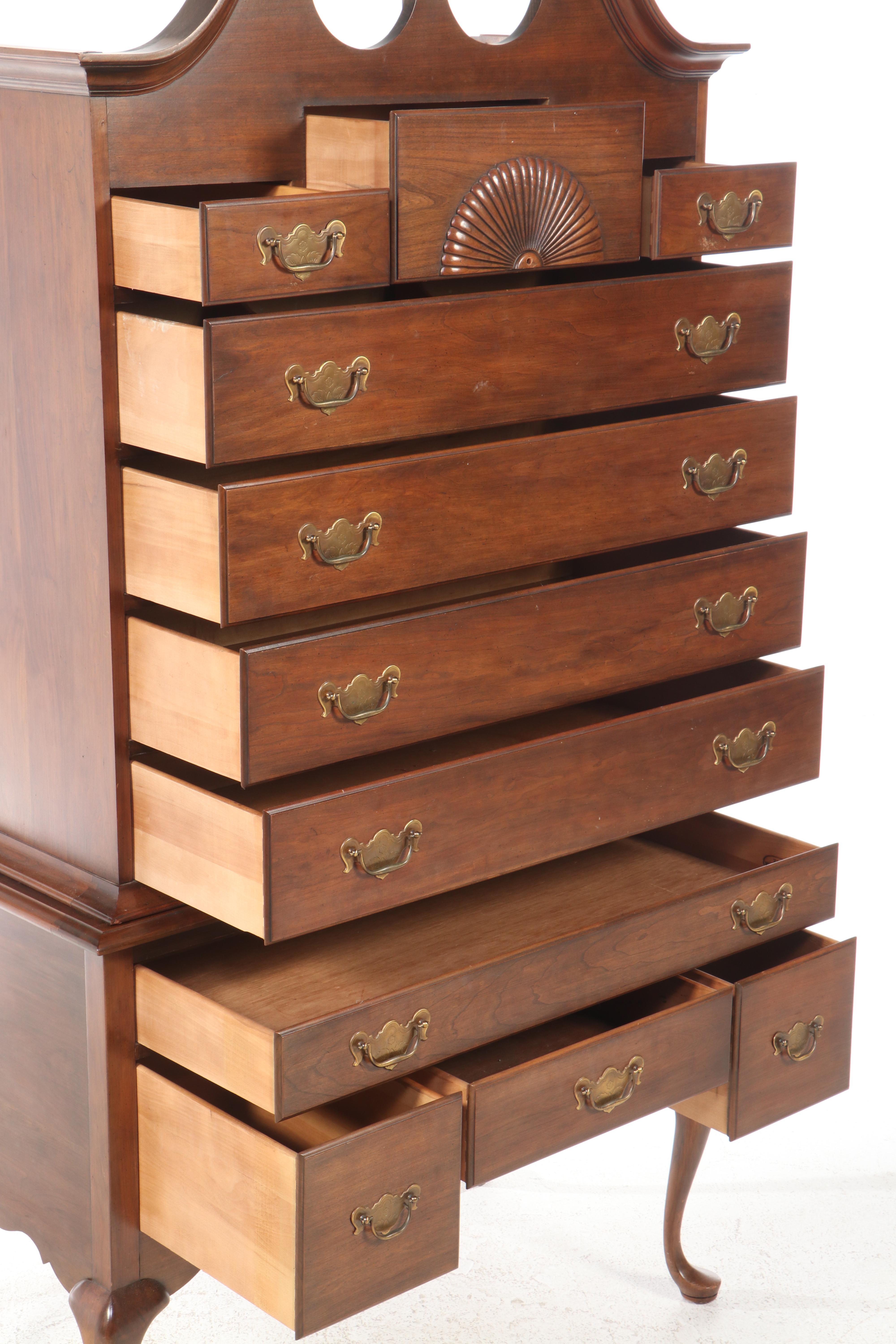 Pennsylvania House Queen Anne Style Cherrywood Highboy Chest