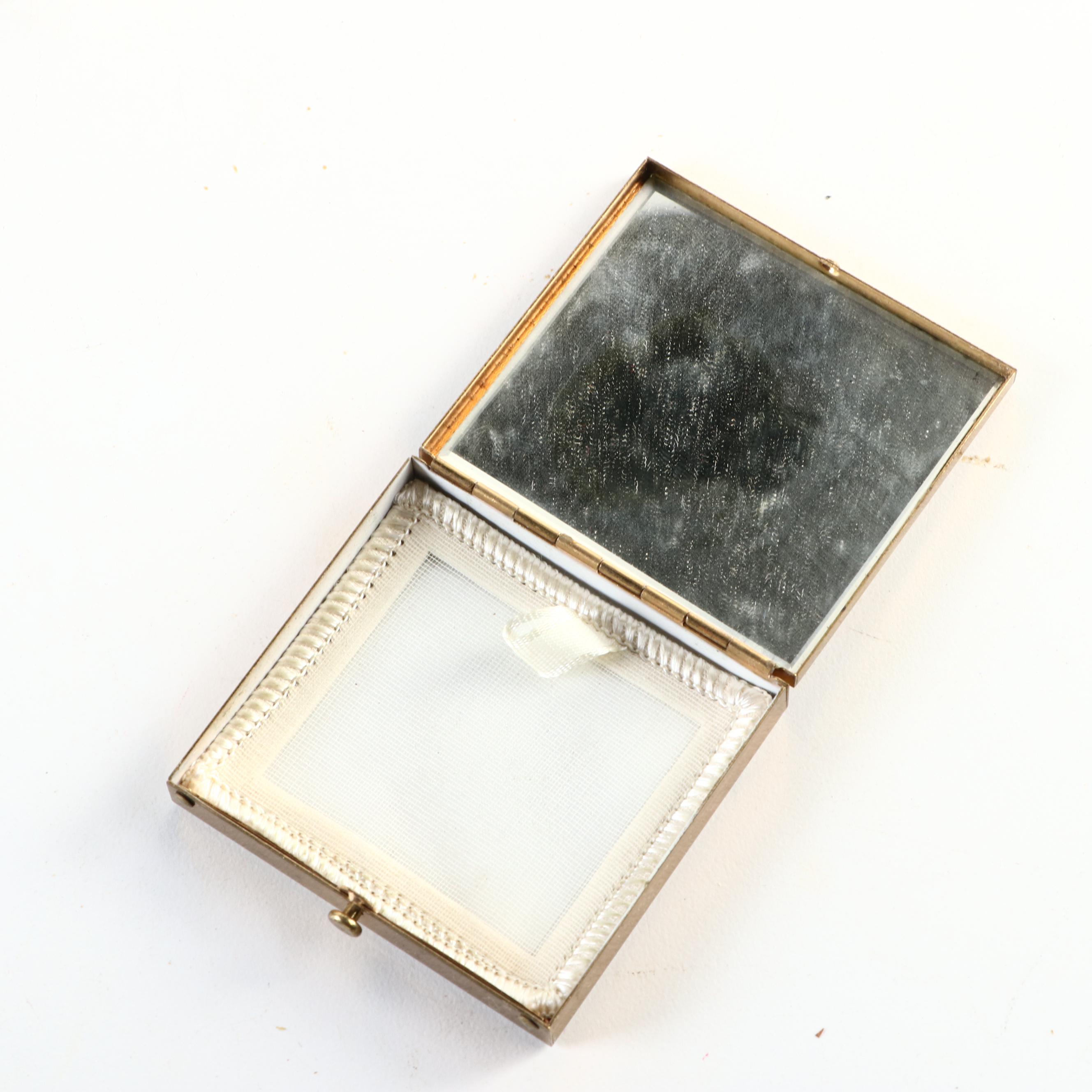 Gemstone, Enamel, Brass and Metal Makeup Compacts, Cigarette Cases