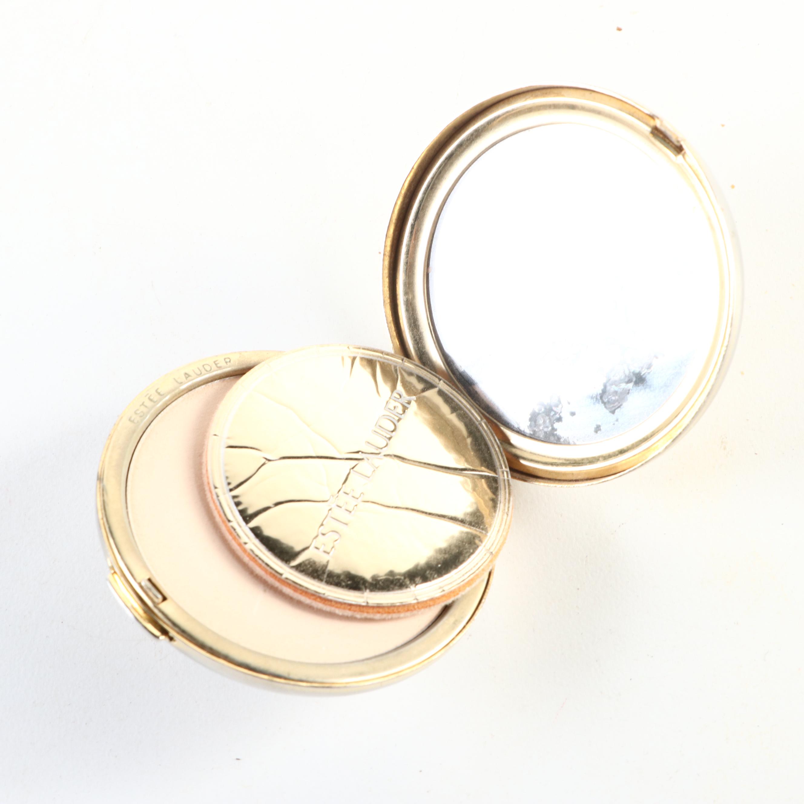 Gemstone, Enamel, Brass and Metal Makeup Compacts, Cigarette Cases