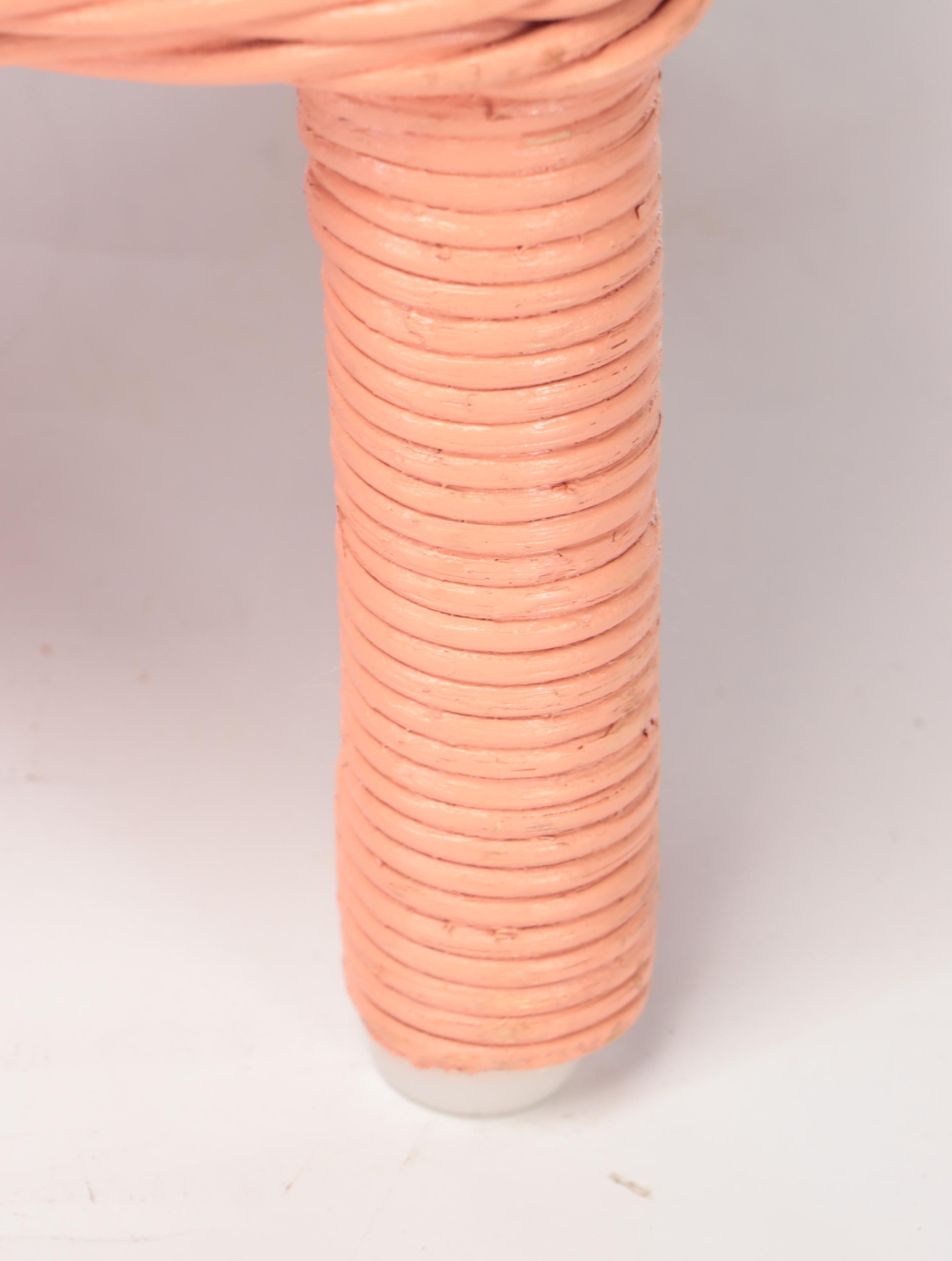 Painted Wicker Plant Stand