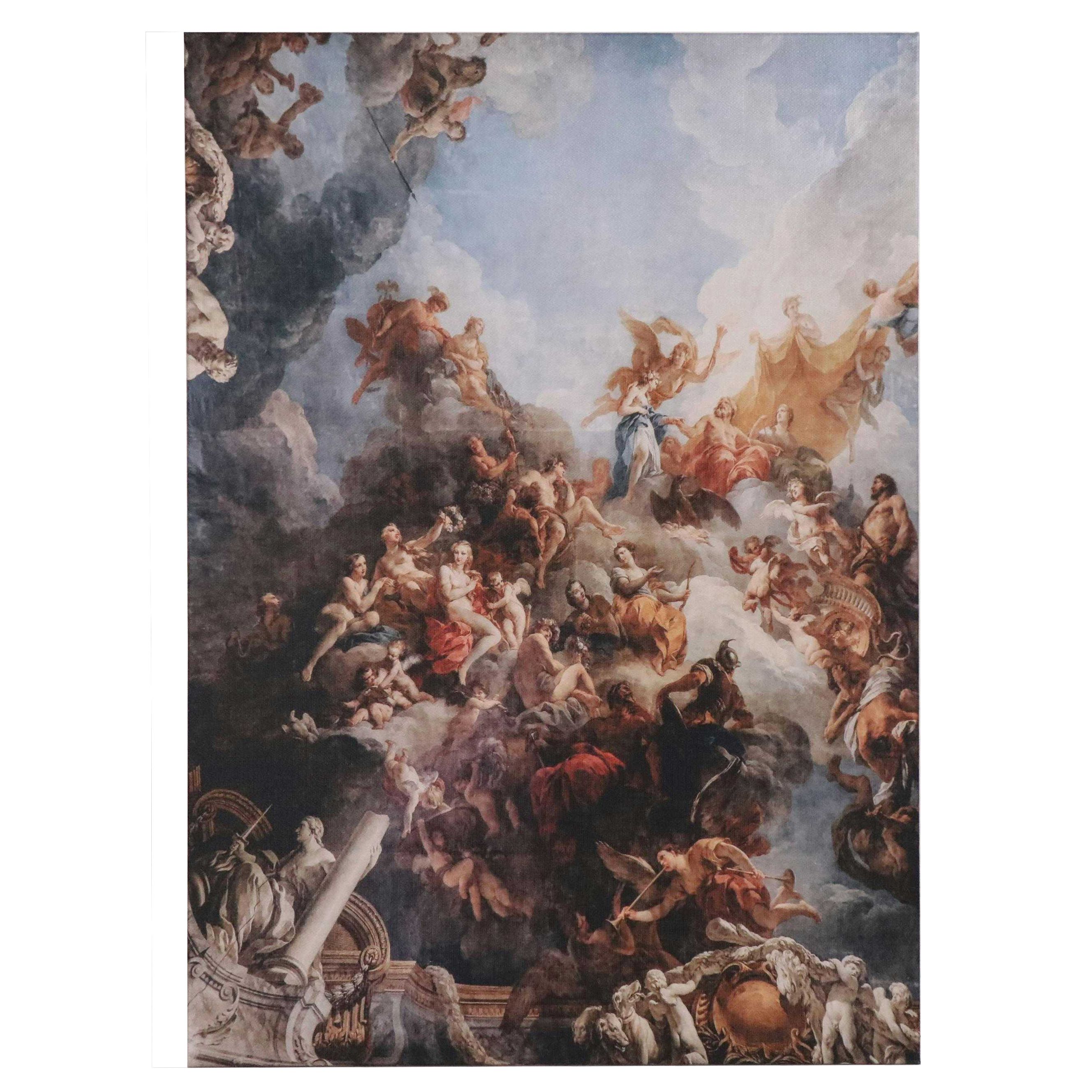 Printed Textile After François Lemoyne "The Apotheosis of Hercules"