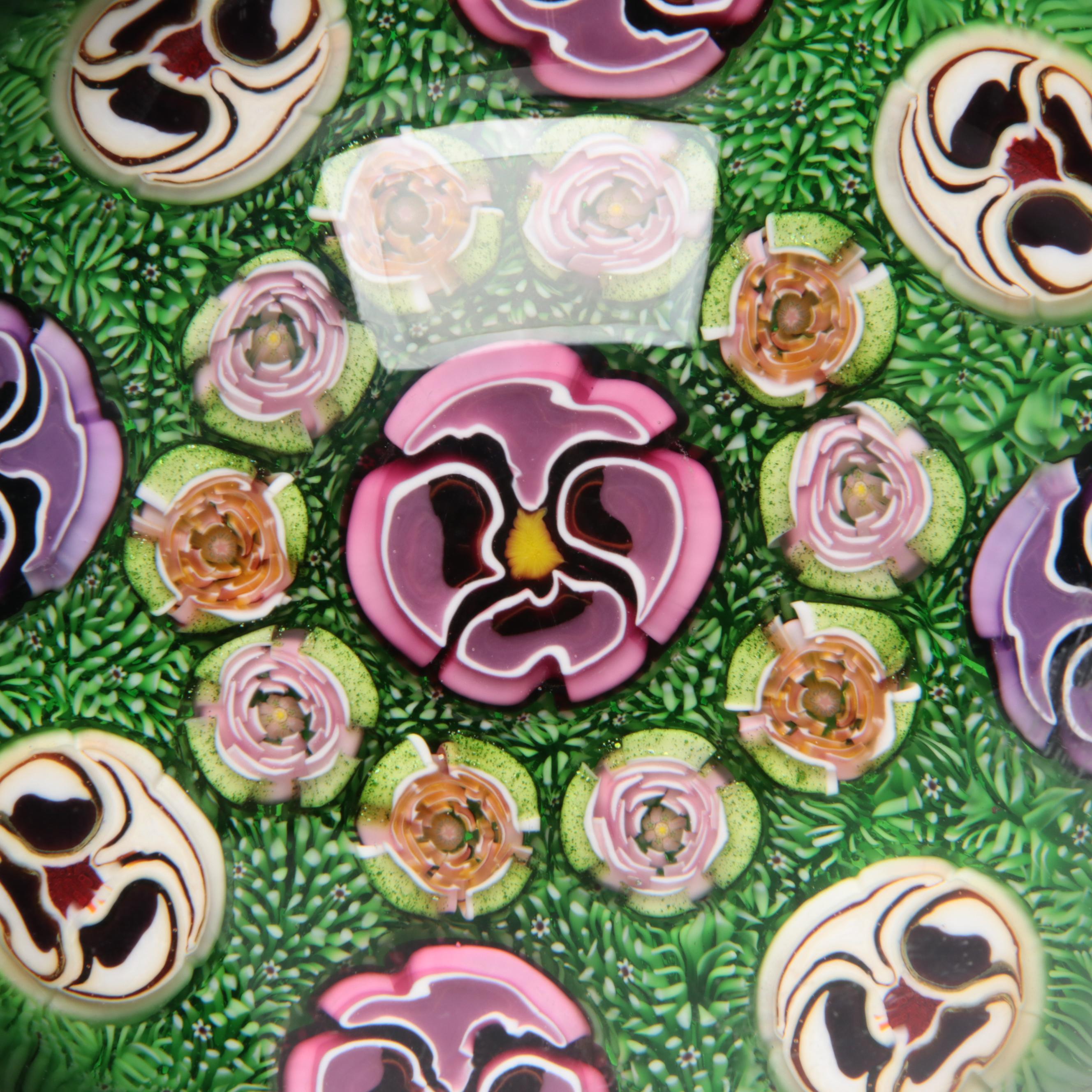 Parabelle Glass Cane Paperweight, Late 20th Century