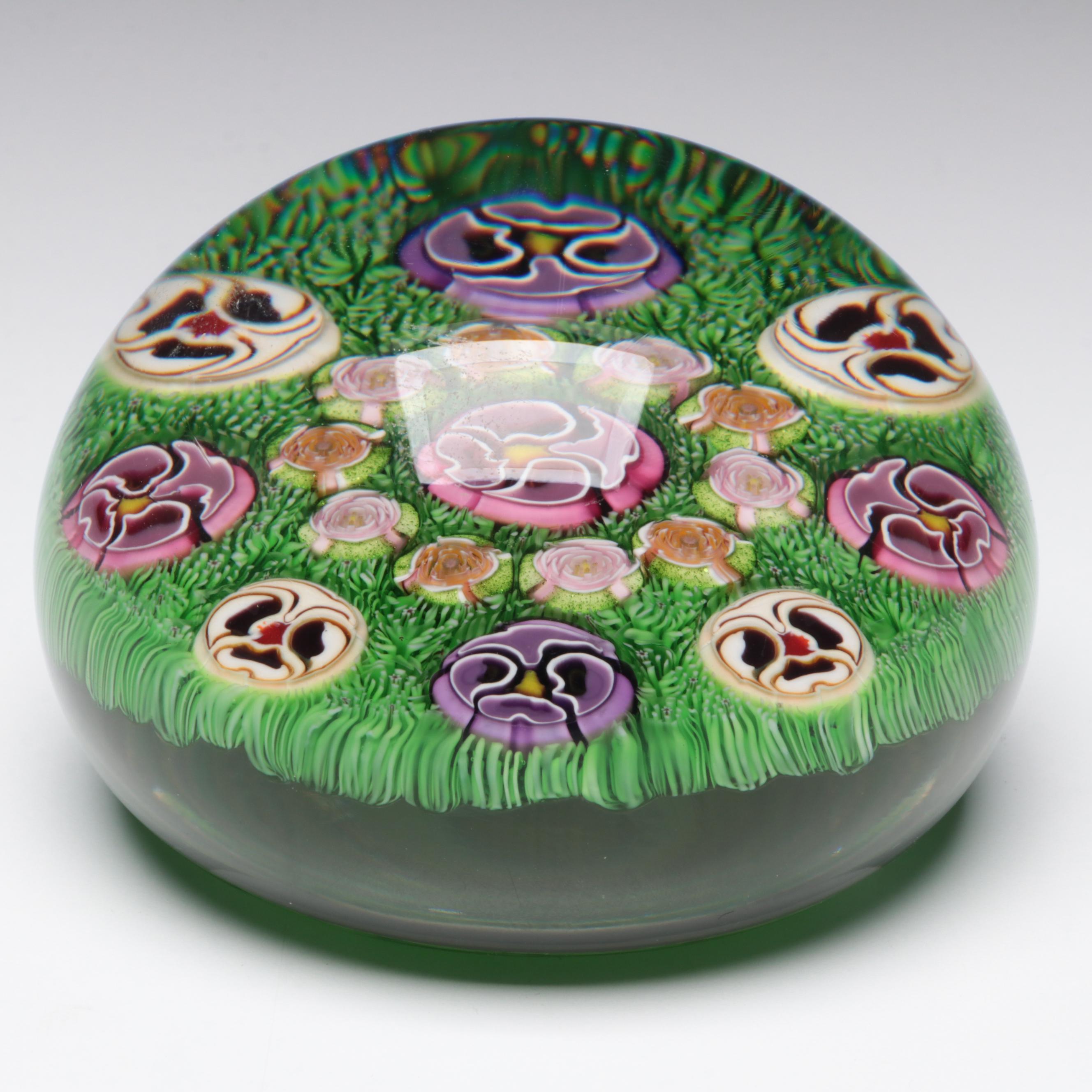 Parabelle Glass Cane Paperweight, Late 20th Century