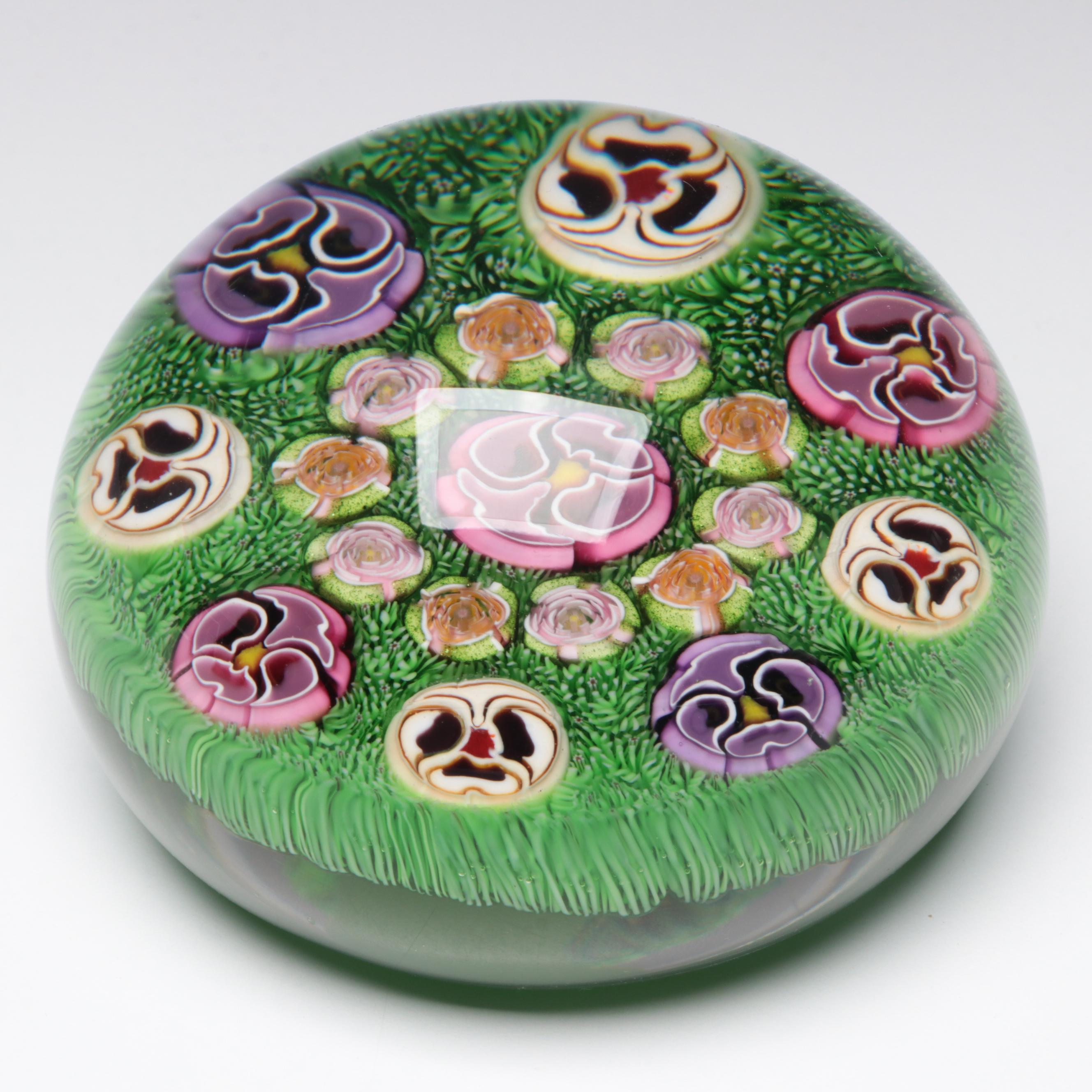 Parabelle Glass Cane Paperweight, Late 20th Century