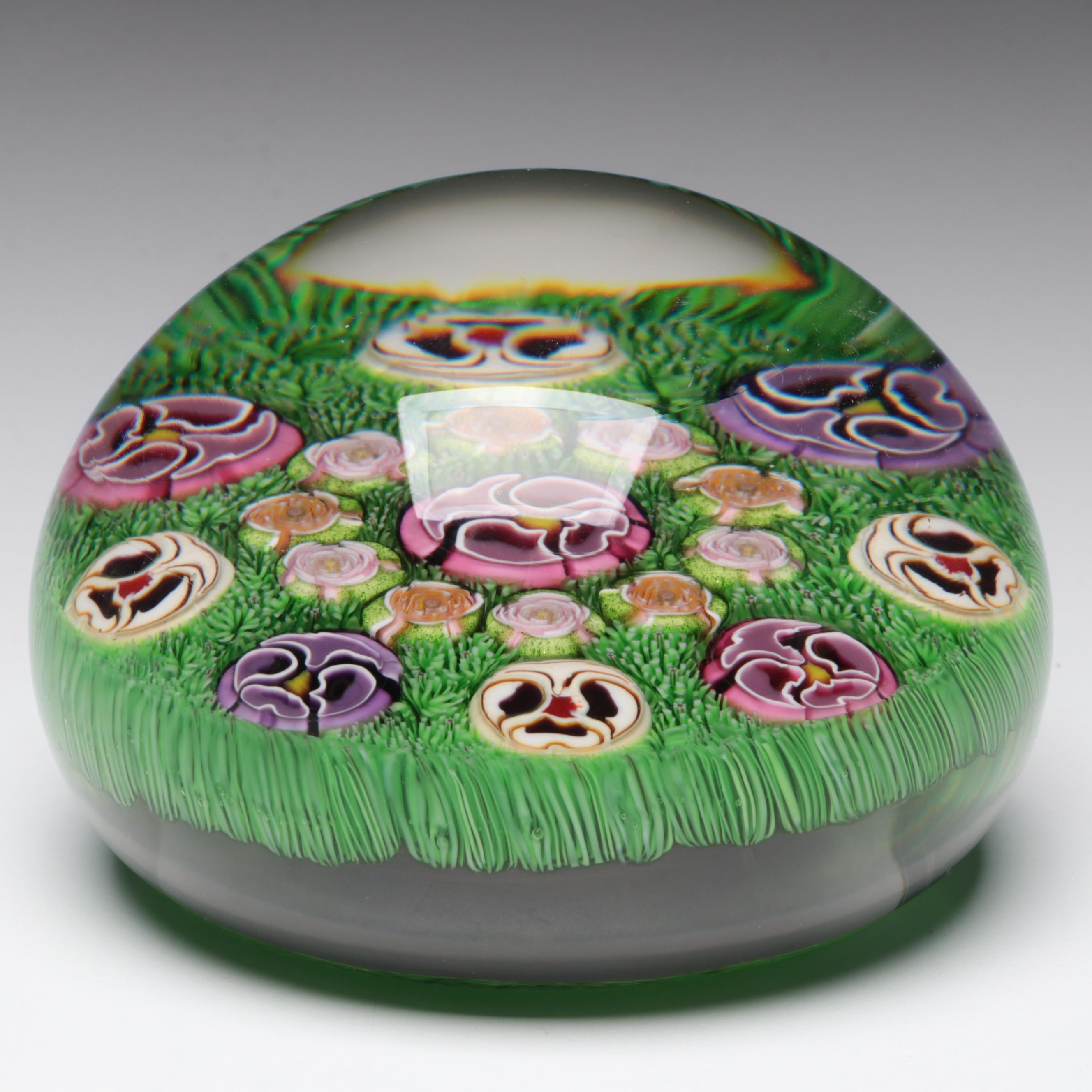 Parabelle Glass Cane Paperweight, Late 20th Century