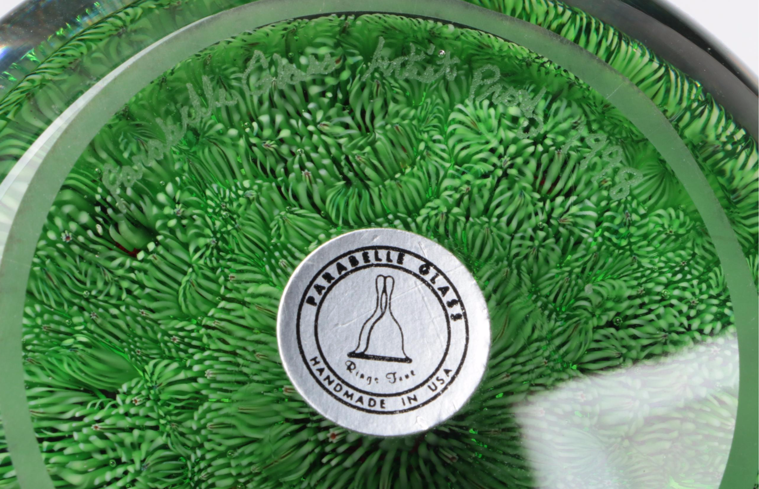 Parabelle Glass Cane Paperweight, Late 20th Century