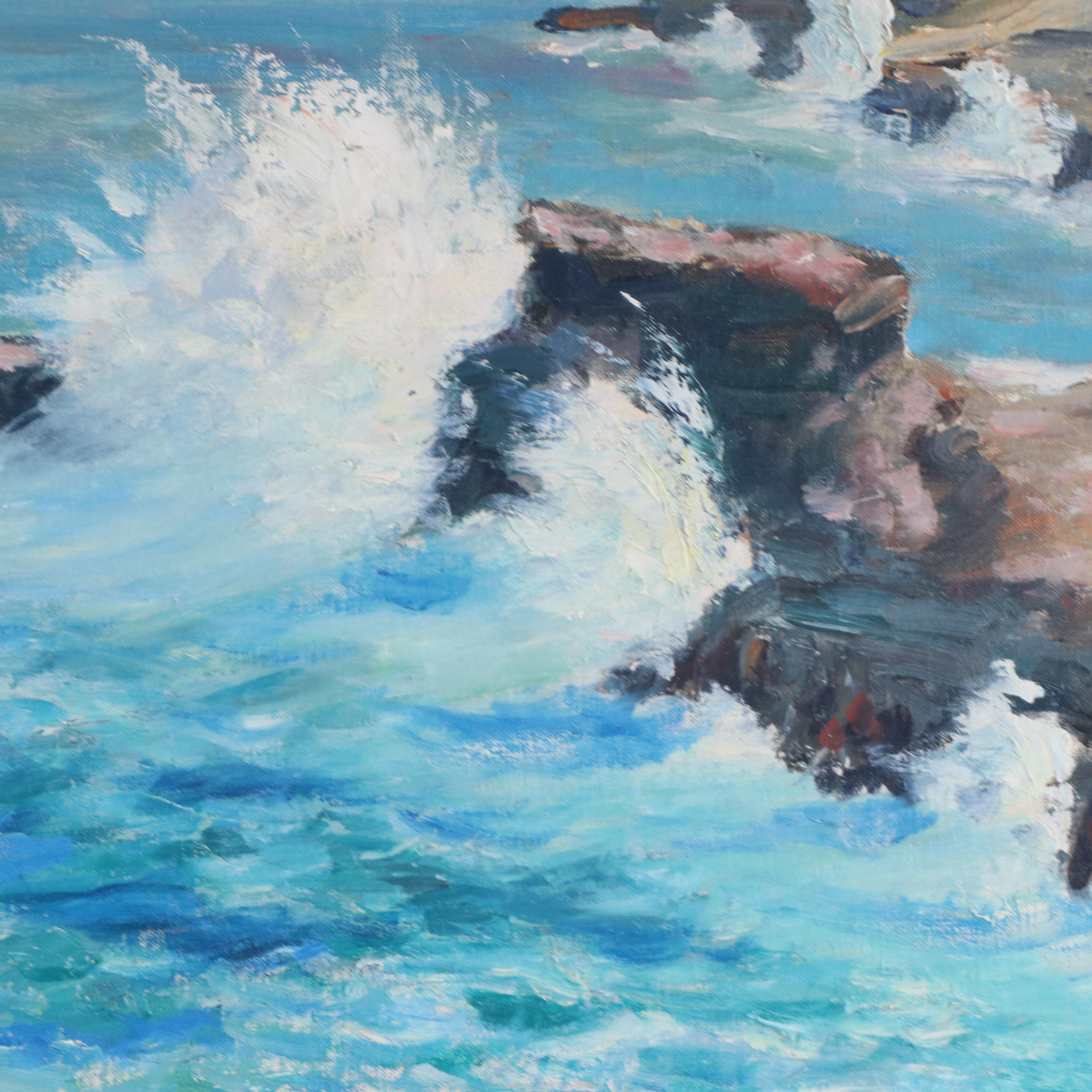 Sunao Hironaka Oil Painting Seascape
