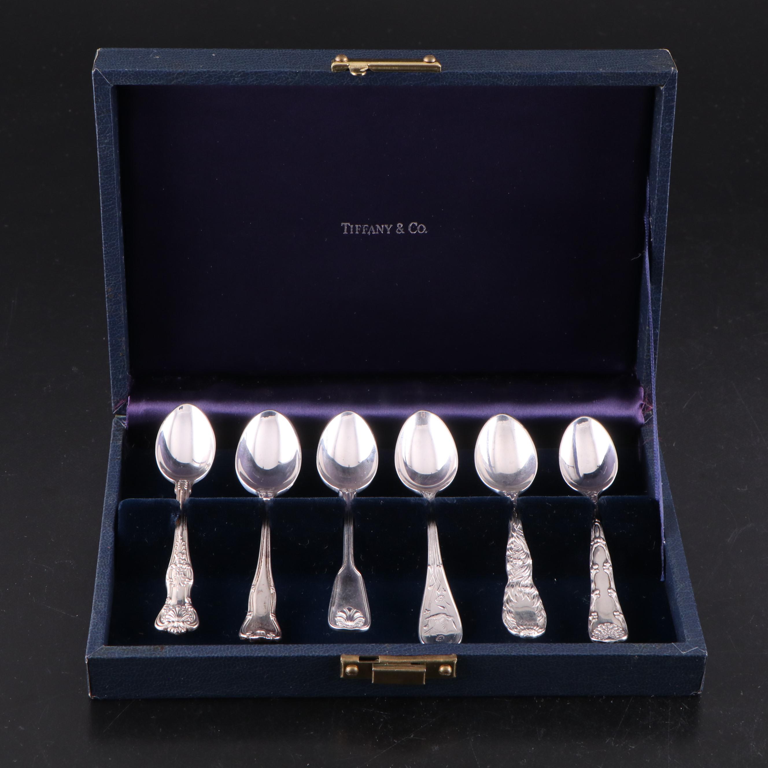 Tiffany & Co. Sterling Silver Demitasse Spoons with Presentation Case