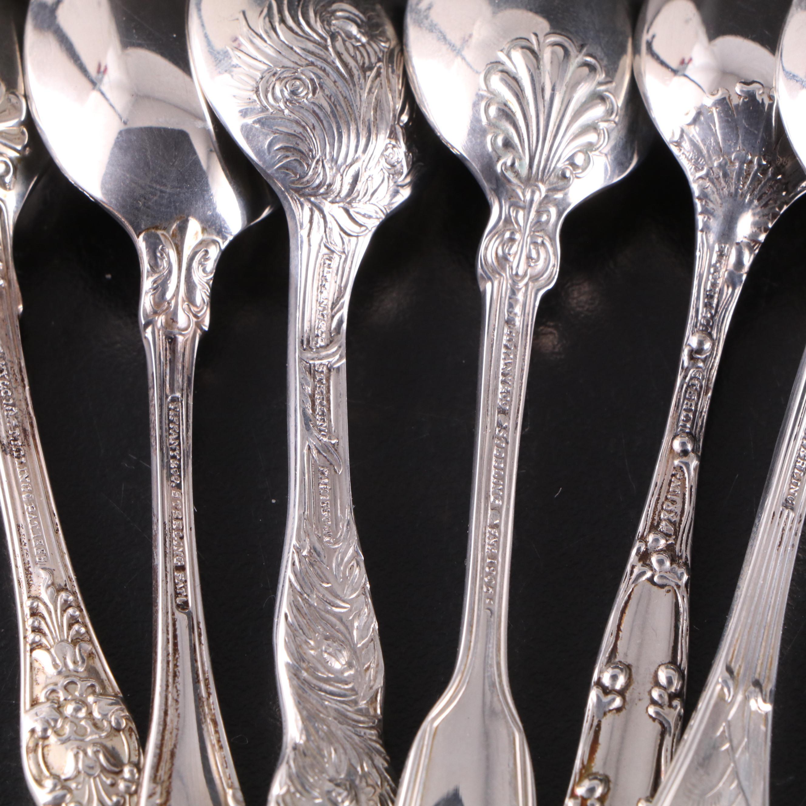 Tiffany & Co. Sterling Silver Demitasse Spoons with Presentation Case