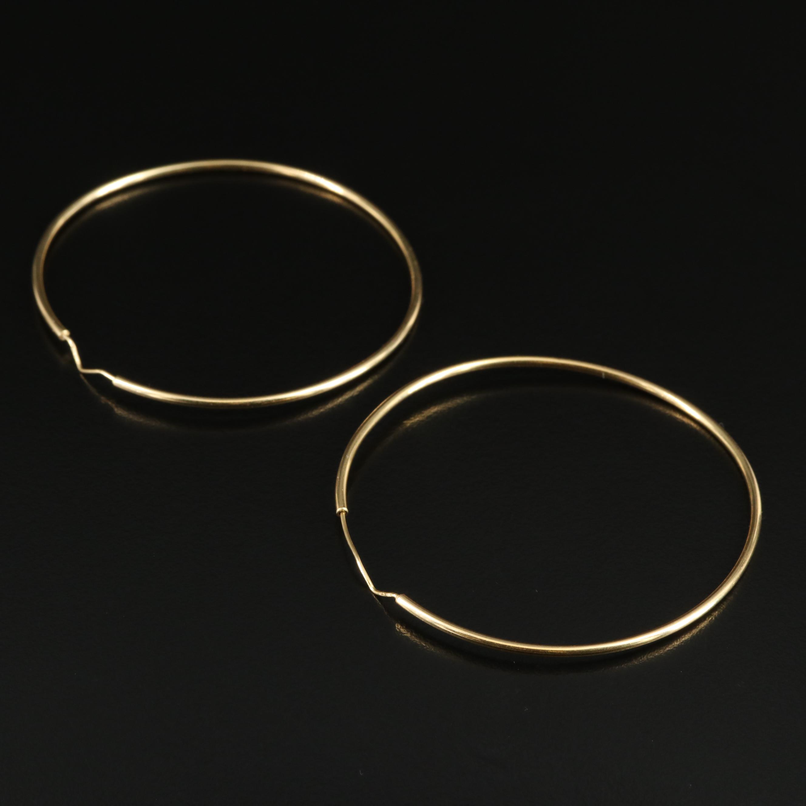 18K Hoop Earring