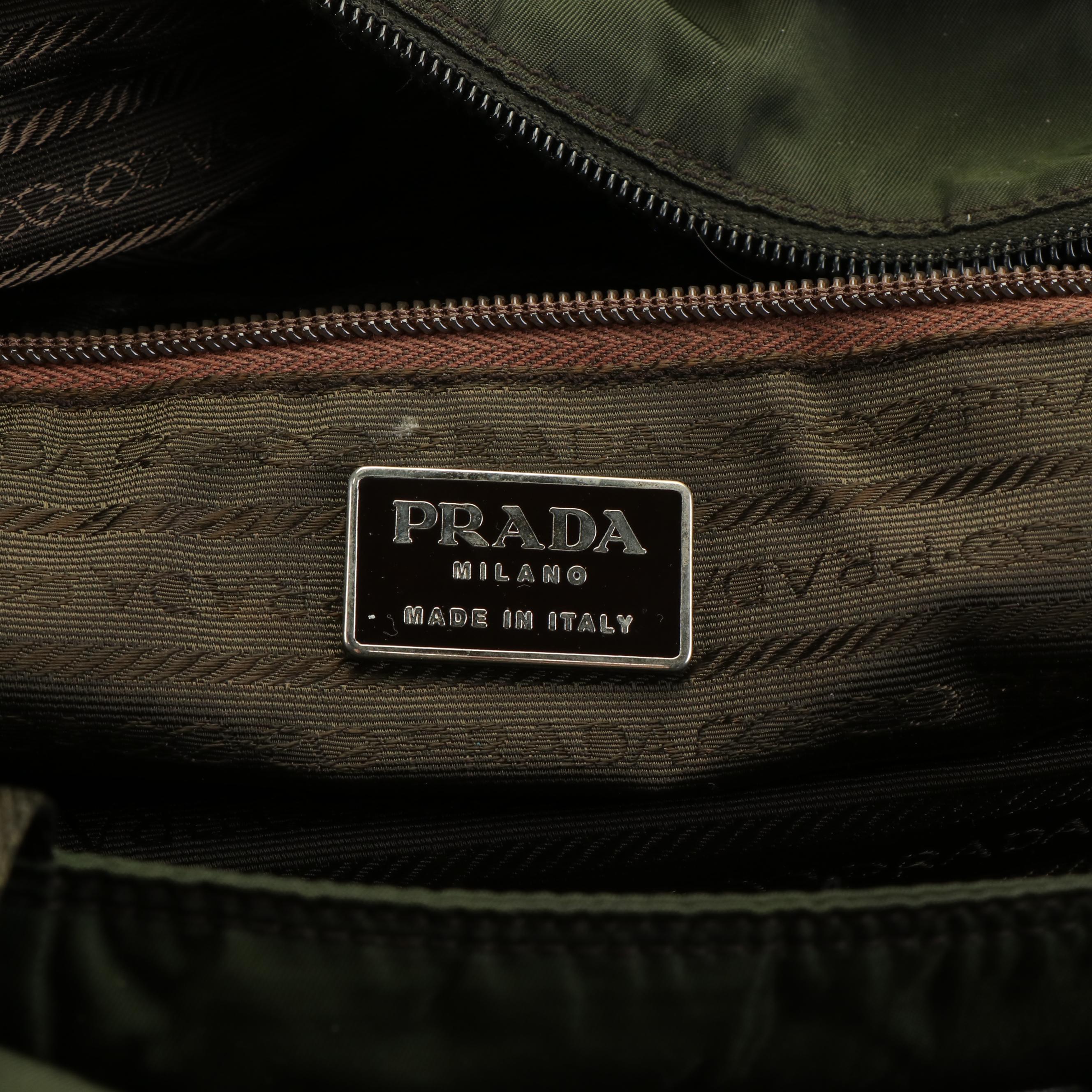 Prada Tessuto Zip Tote Bag in Green Nylon