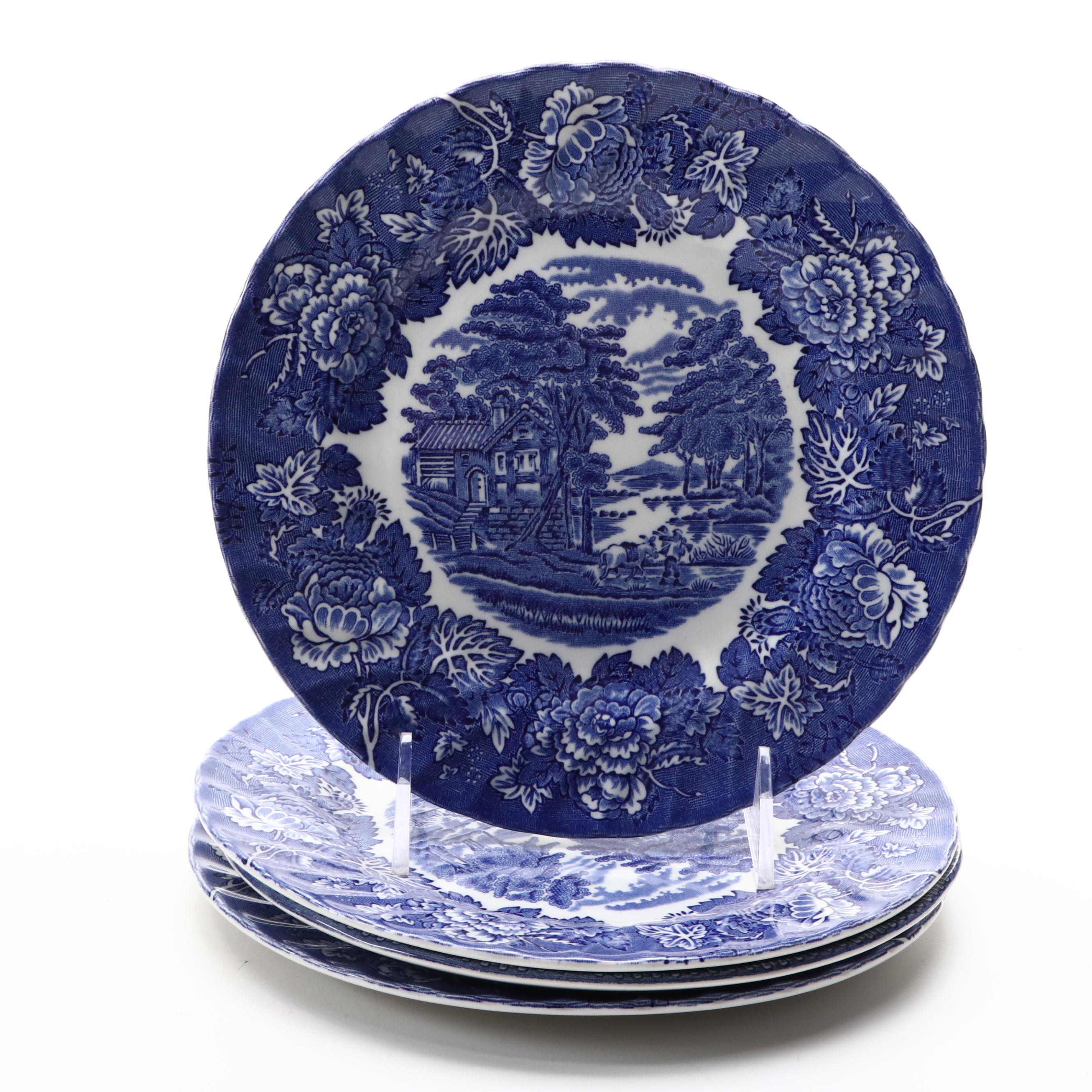 English Blue-on-White Willoware Collection