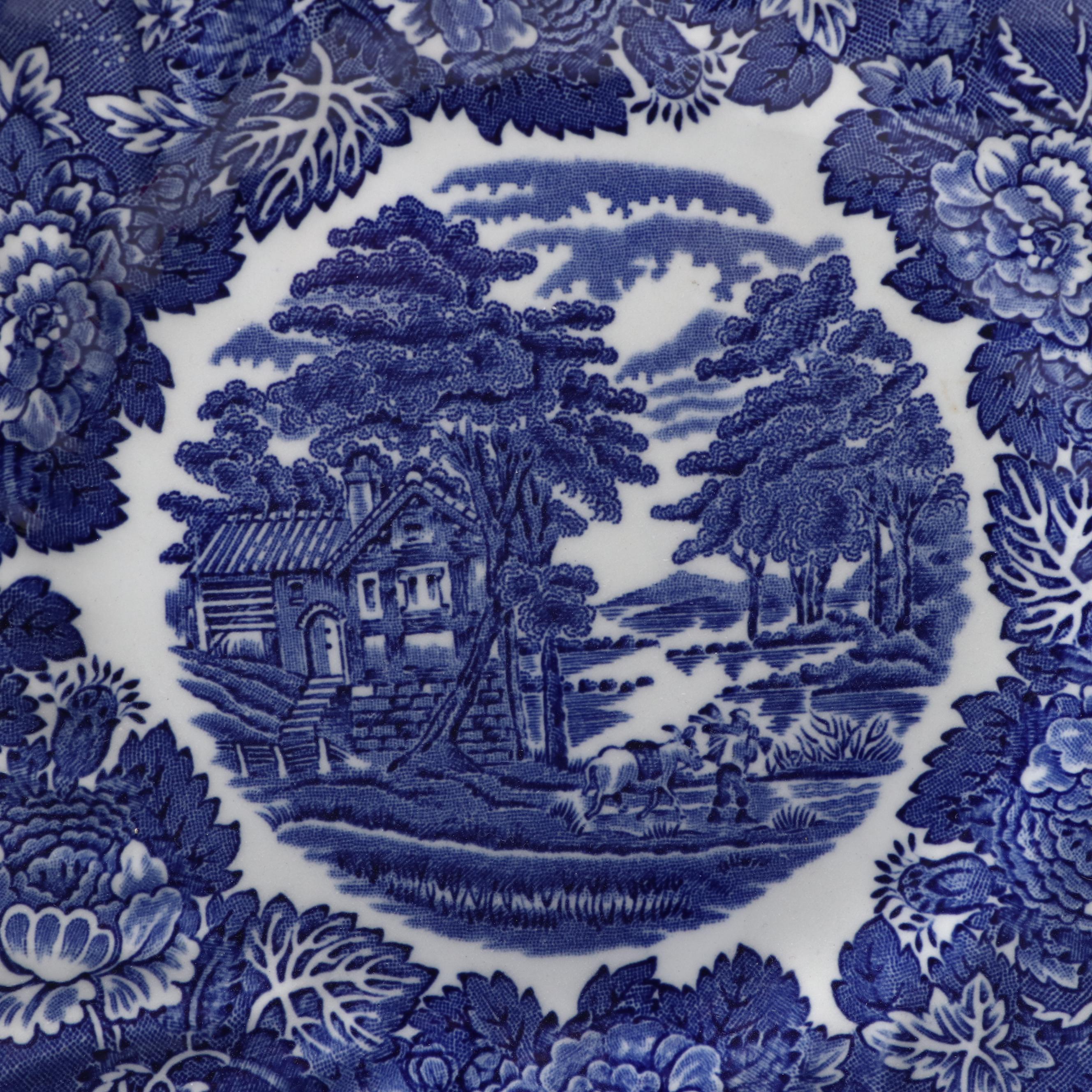 English Blue-on-White Willoware Collection