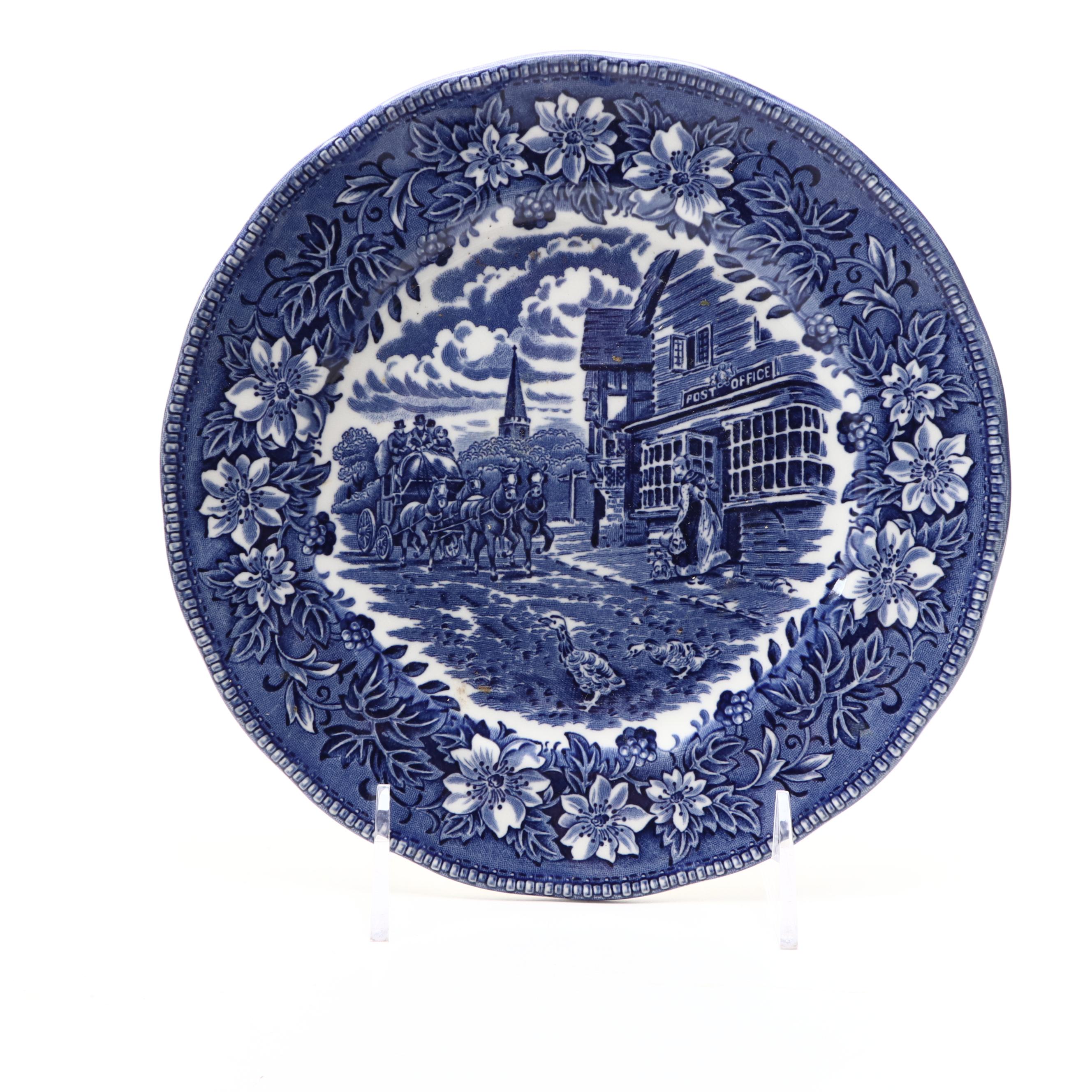 English Blue-on-White Willoware Collection