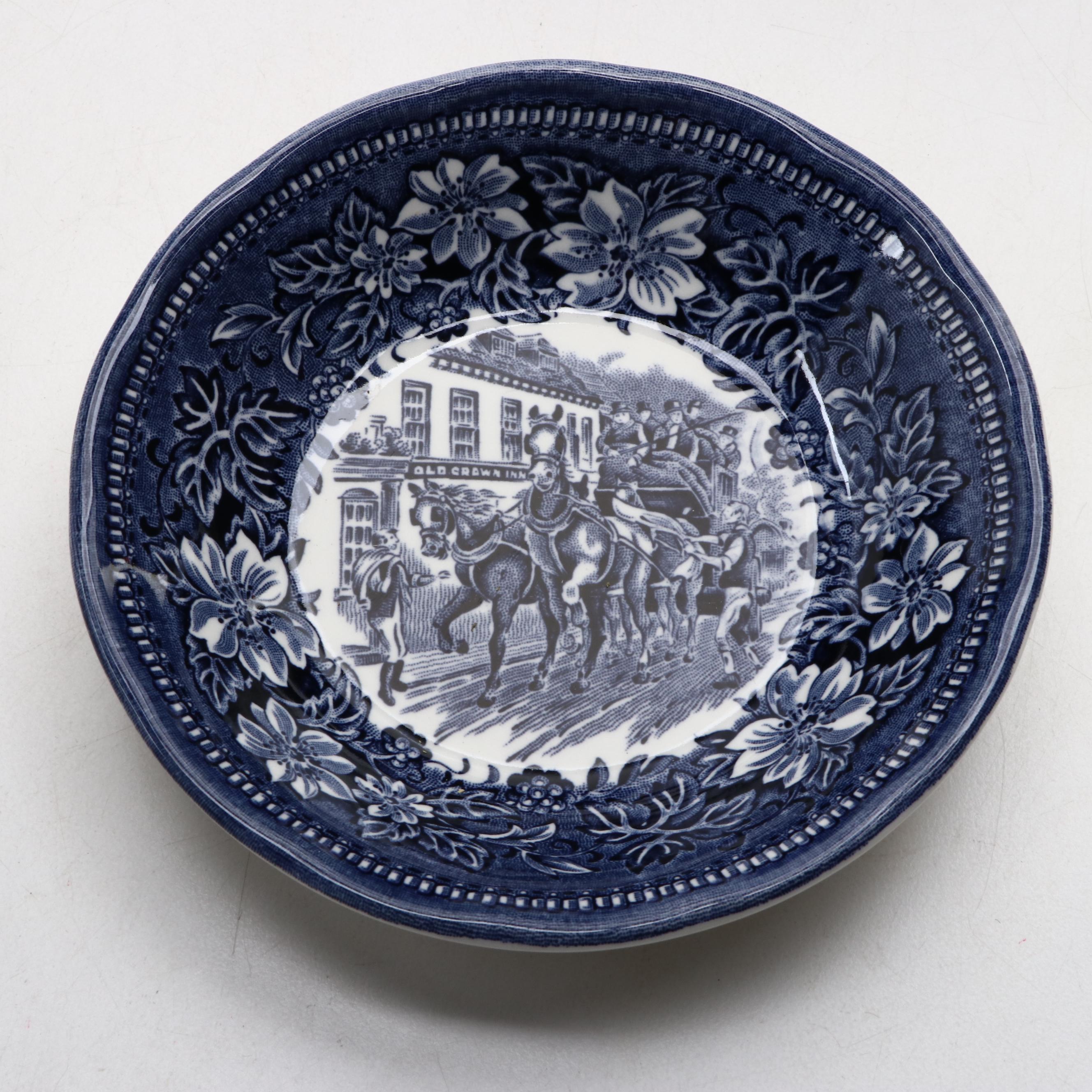 English Blue-on-White Willoware Collection