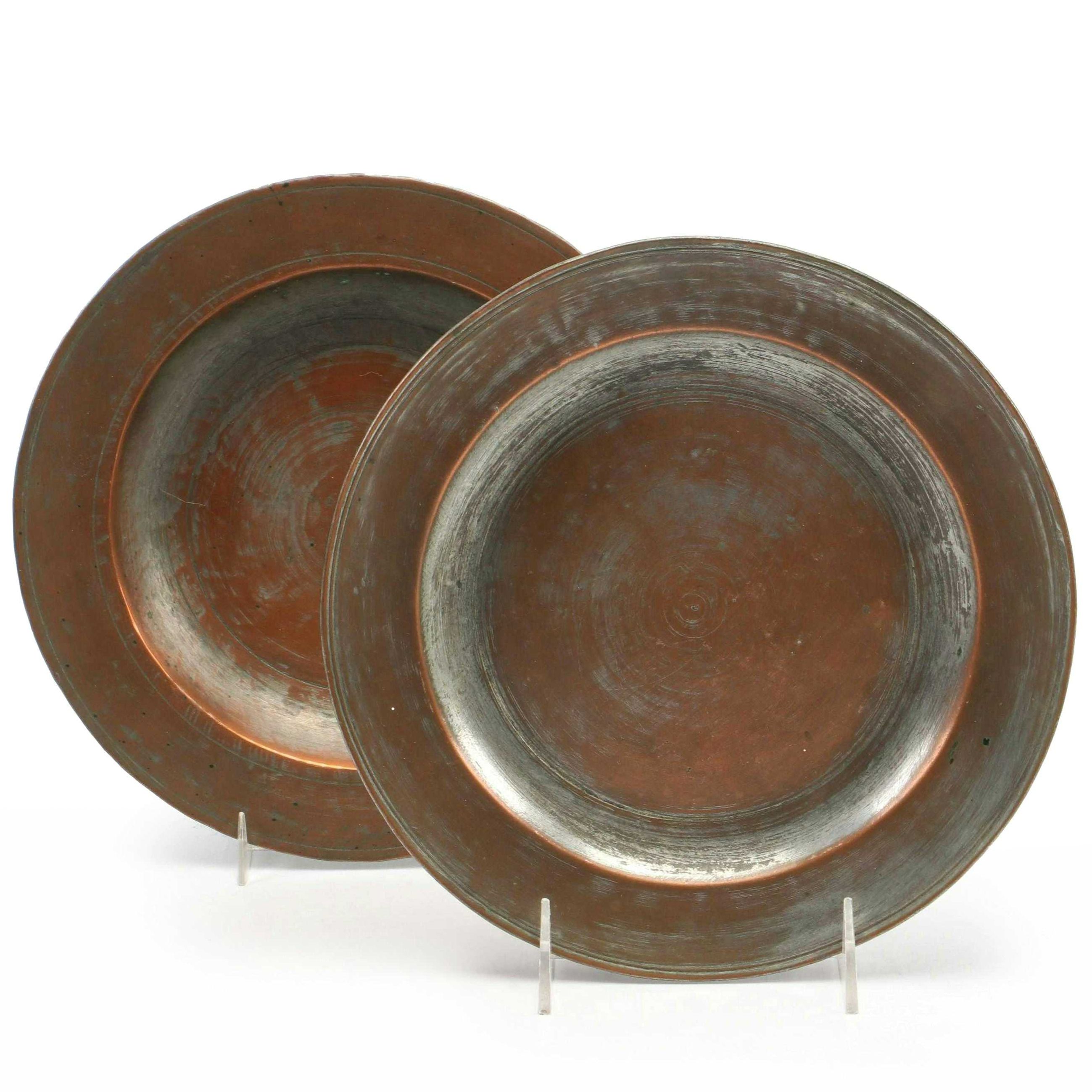 Middle Eastern Tinned Copper Plates