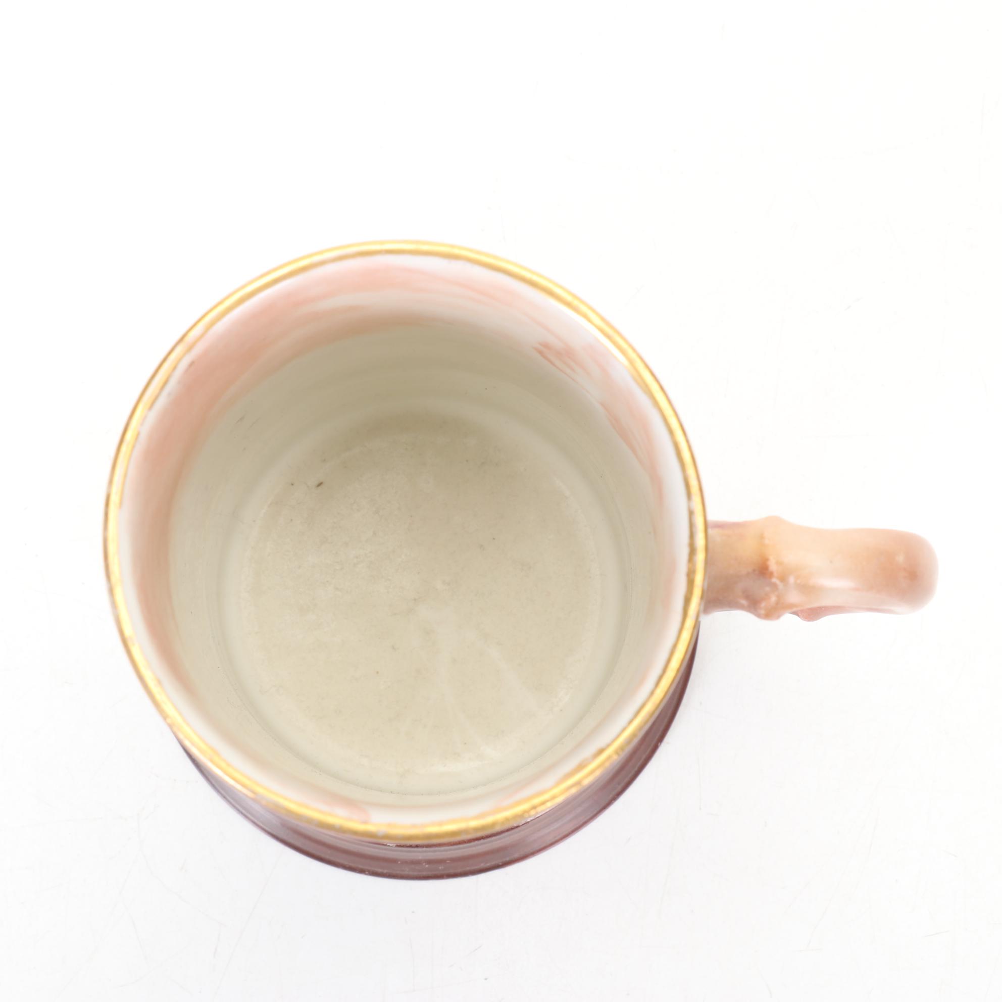 Jean Pouyat Limoges Tankards Featuring Grape and Hops Motifs, 1900