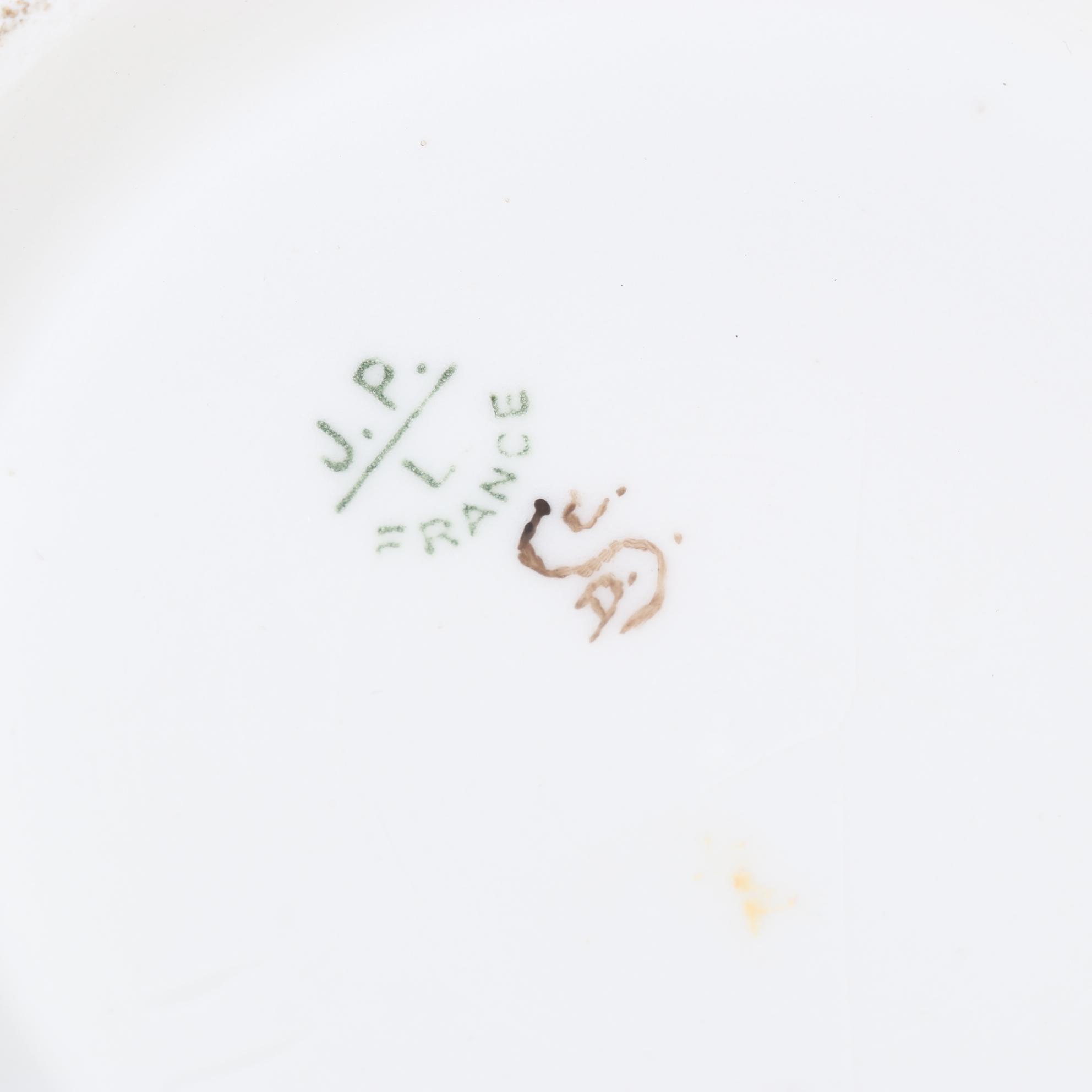 Jean Pouyat Limoges Tankards Featuring Grape and Hops Motifs, 1900